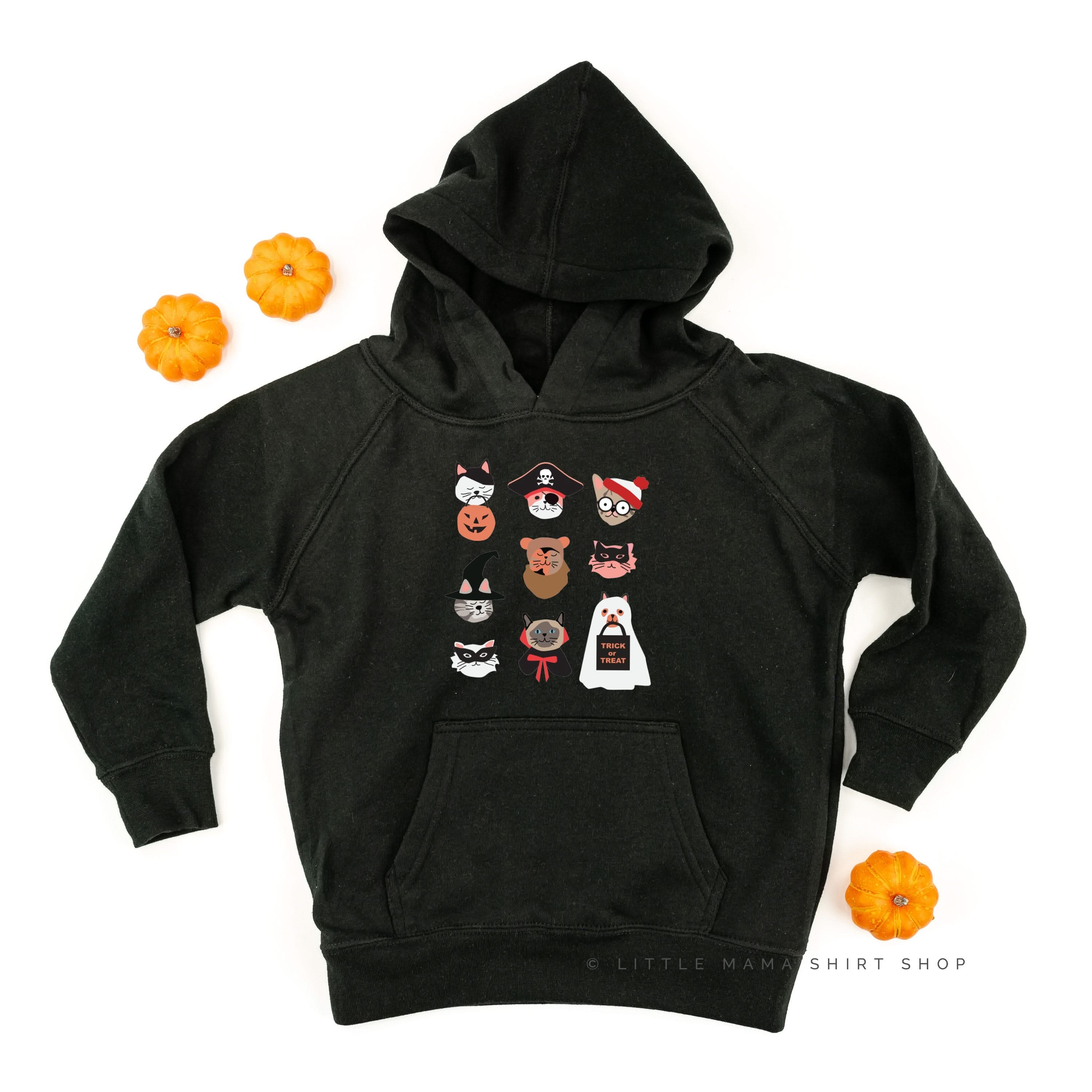 Halloween Kitties - Featuring @HeyCuteDesign - Child Hoodie Little Mama Shirt Shop LLC
