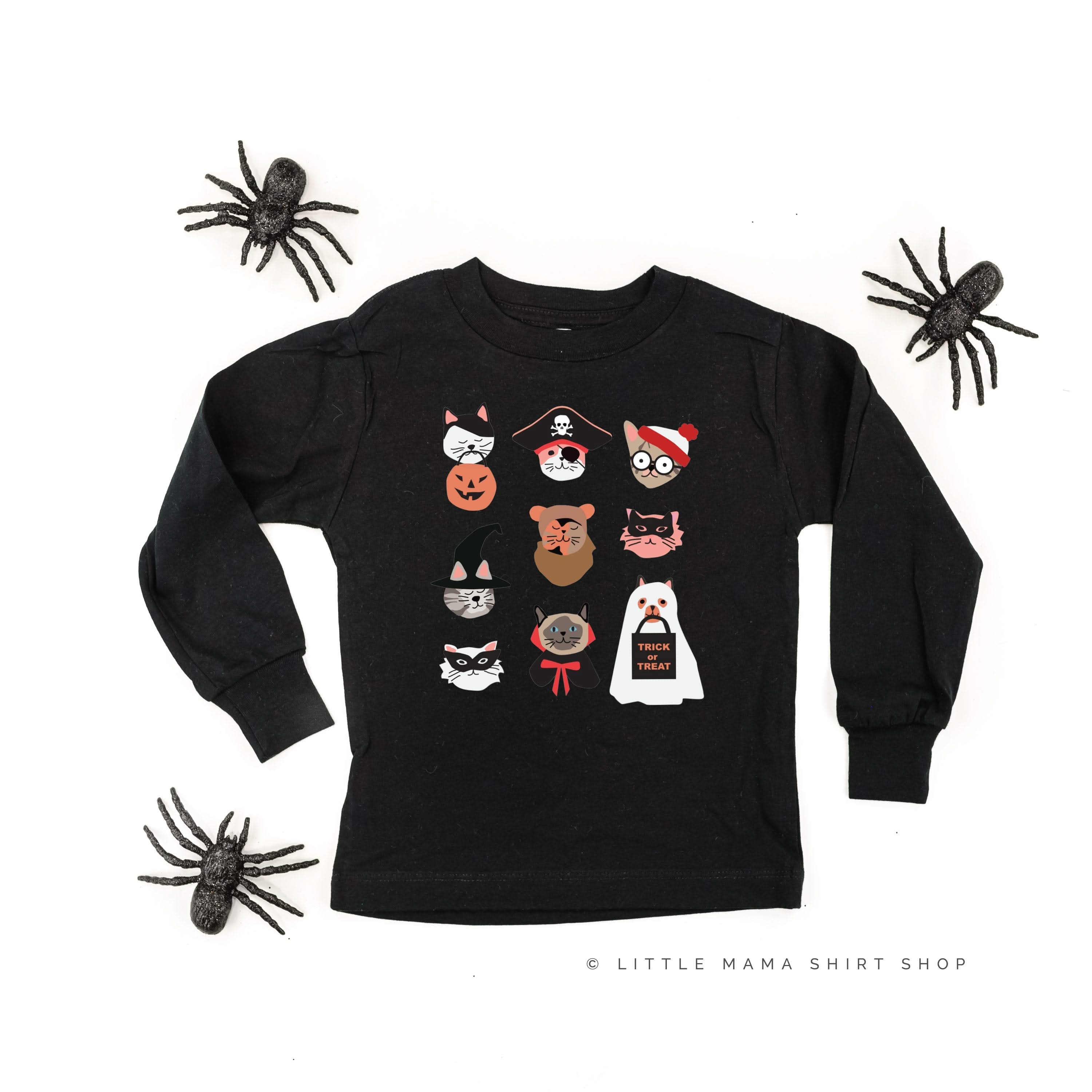 Halloween Kitties - Featuring @HeyCuteDesign - Long Sleeve Child Shirt Little Mama Shirt Shop