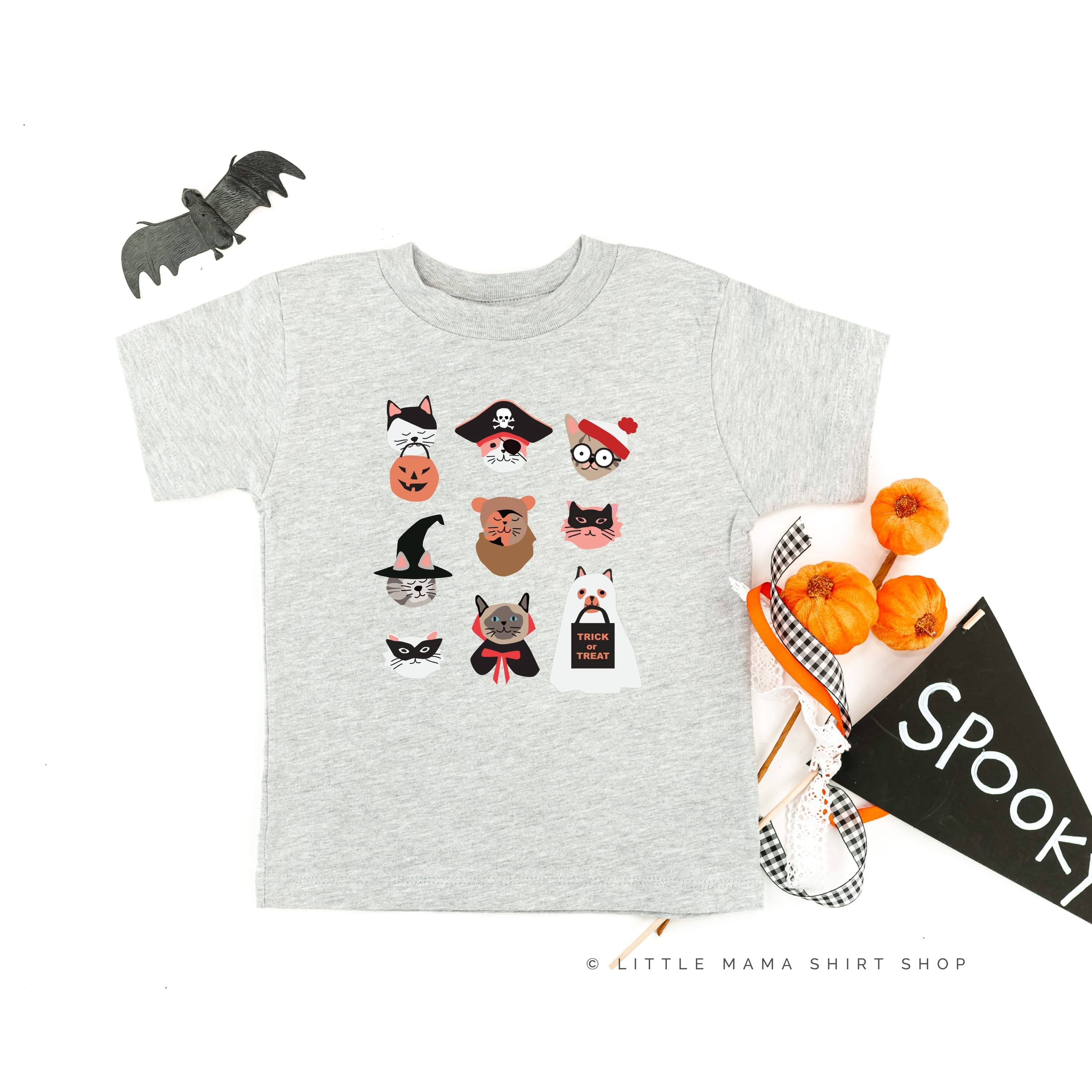 Halloween Kitties - Featuring @HeyCuteDesign - Short Sleeve Child Shirt Little Mama Shirt Shop