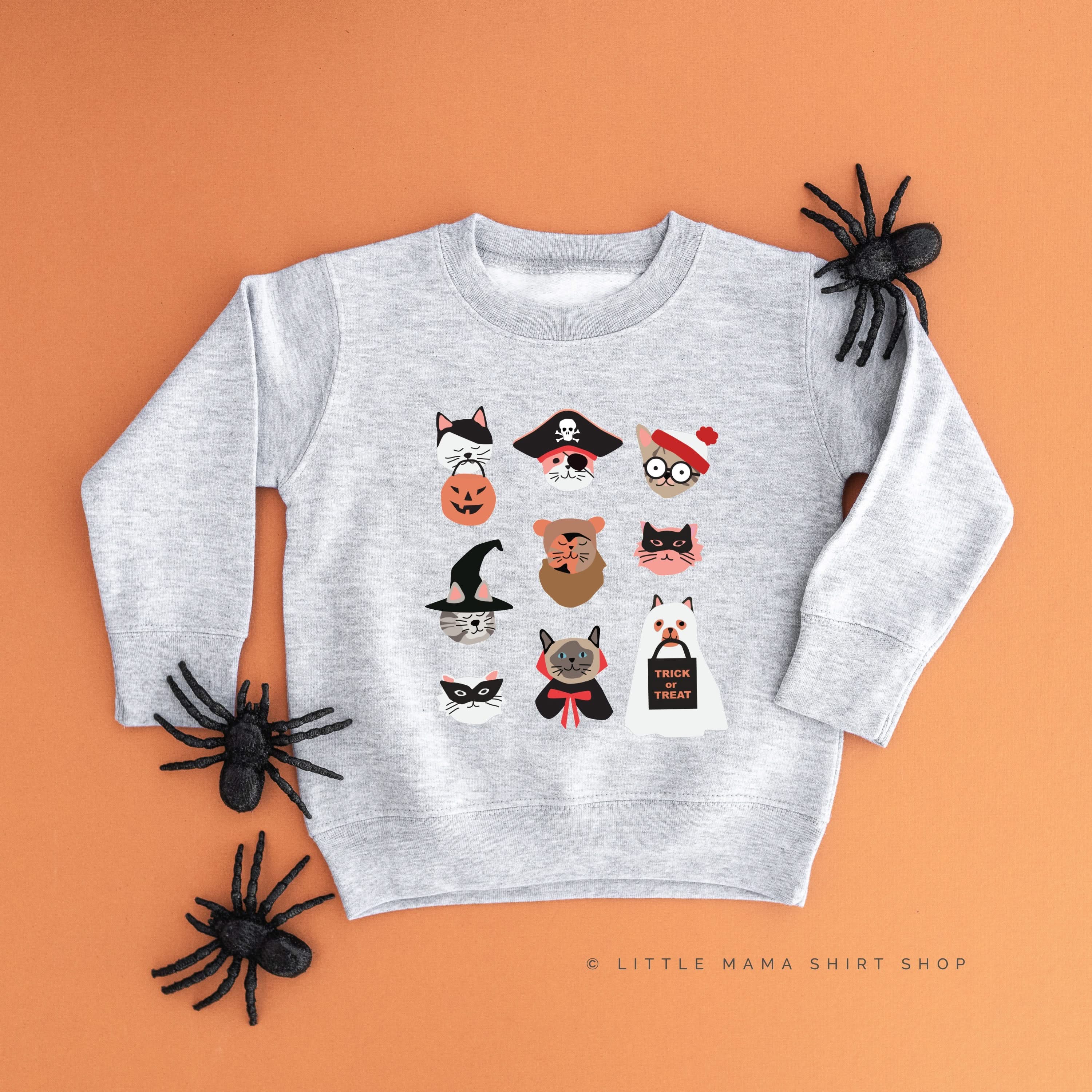 Halloween Kitties - Featuring @HeyCuteDesign - Child Sweater Little Mama Shirt Shop
