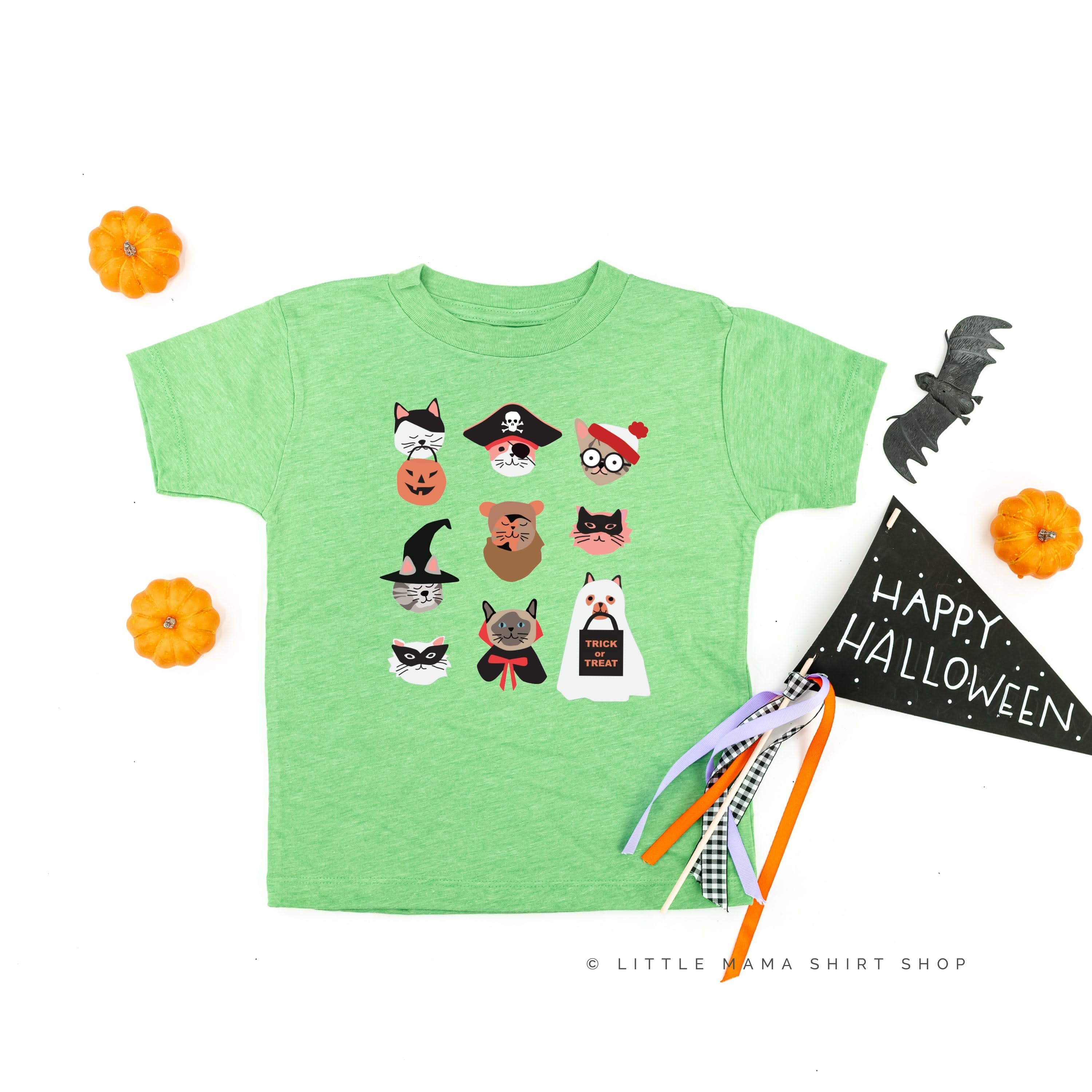 Halloween Kitties - Featuring @HeyCuteDesign - Short Sleeve Child Shirt Little Mama Shirt Shop