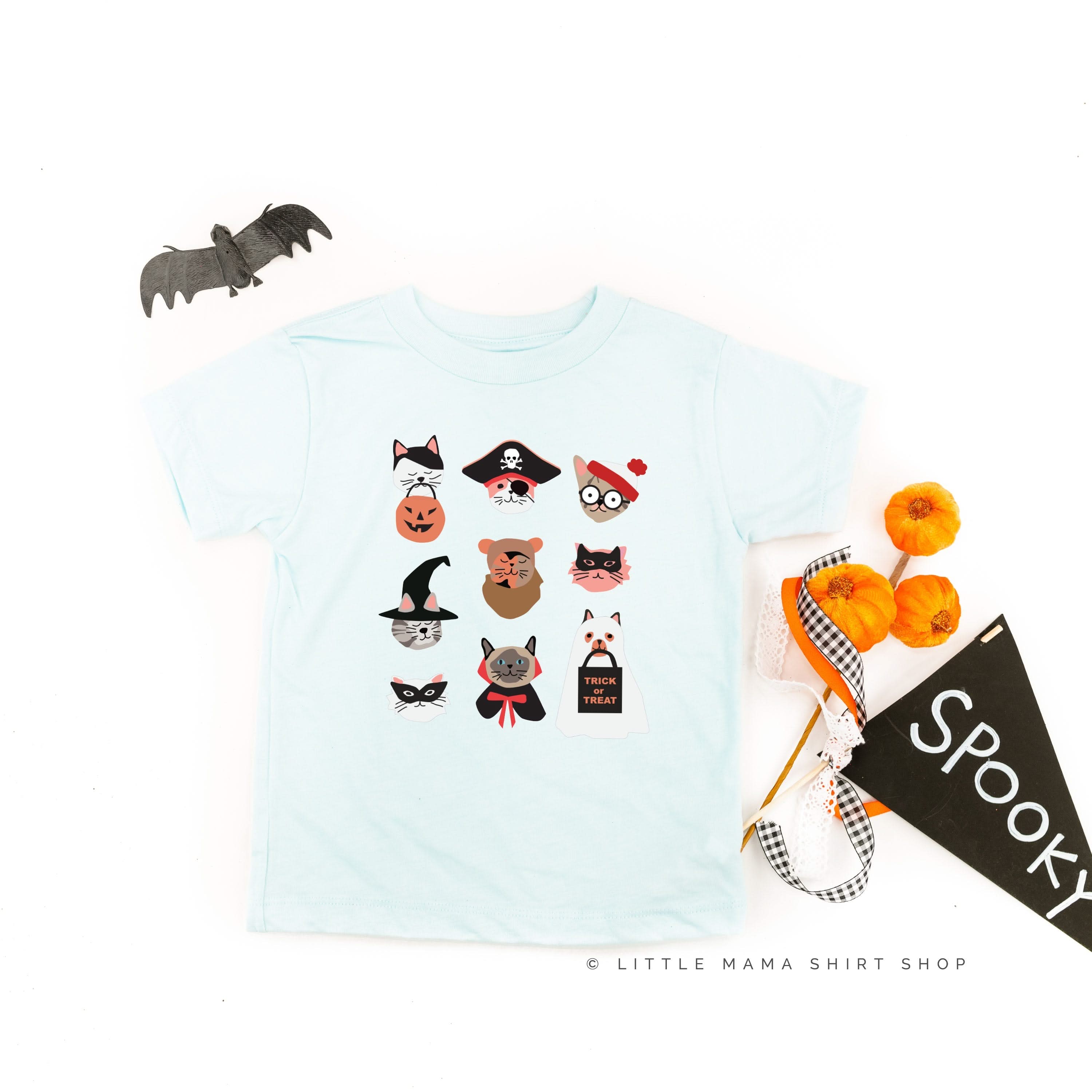 Halloween Kitties - Featuring @HeyCuteDesign - Short Sleeve Child Shirt Little Mama Shirt Shop