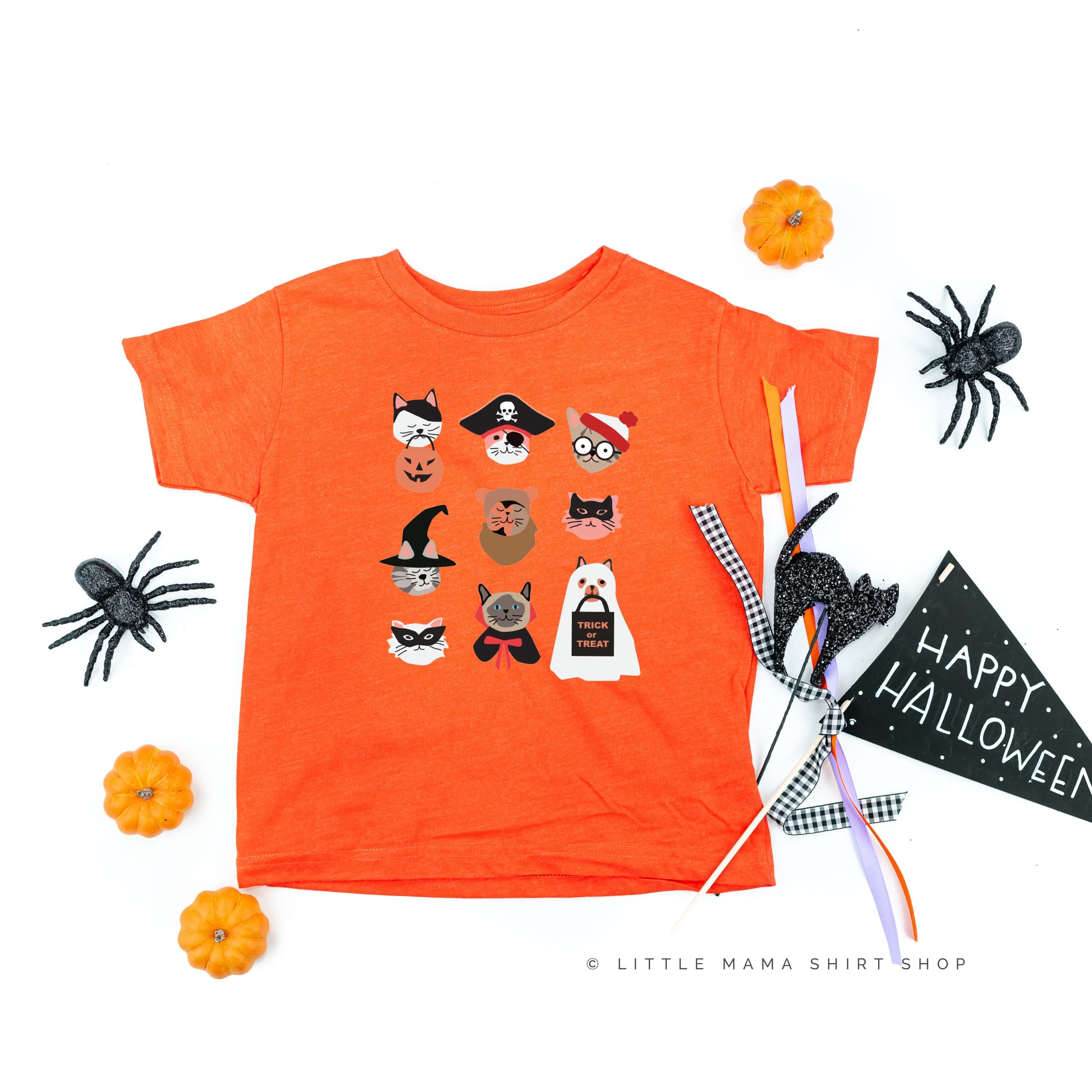 Halloween Kitties - Featuring @HeyCuteDesign - Short Sleeve Child Shirt Little Mama Shirt Shop