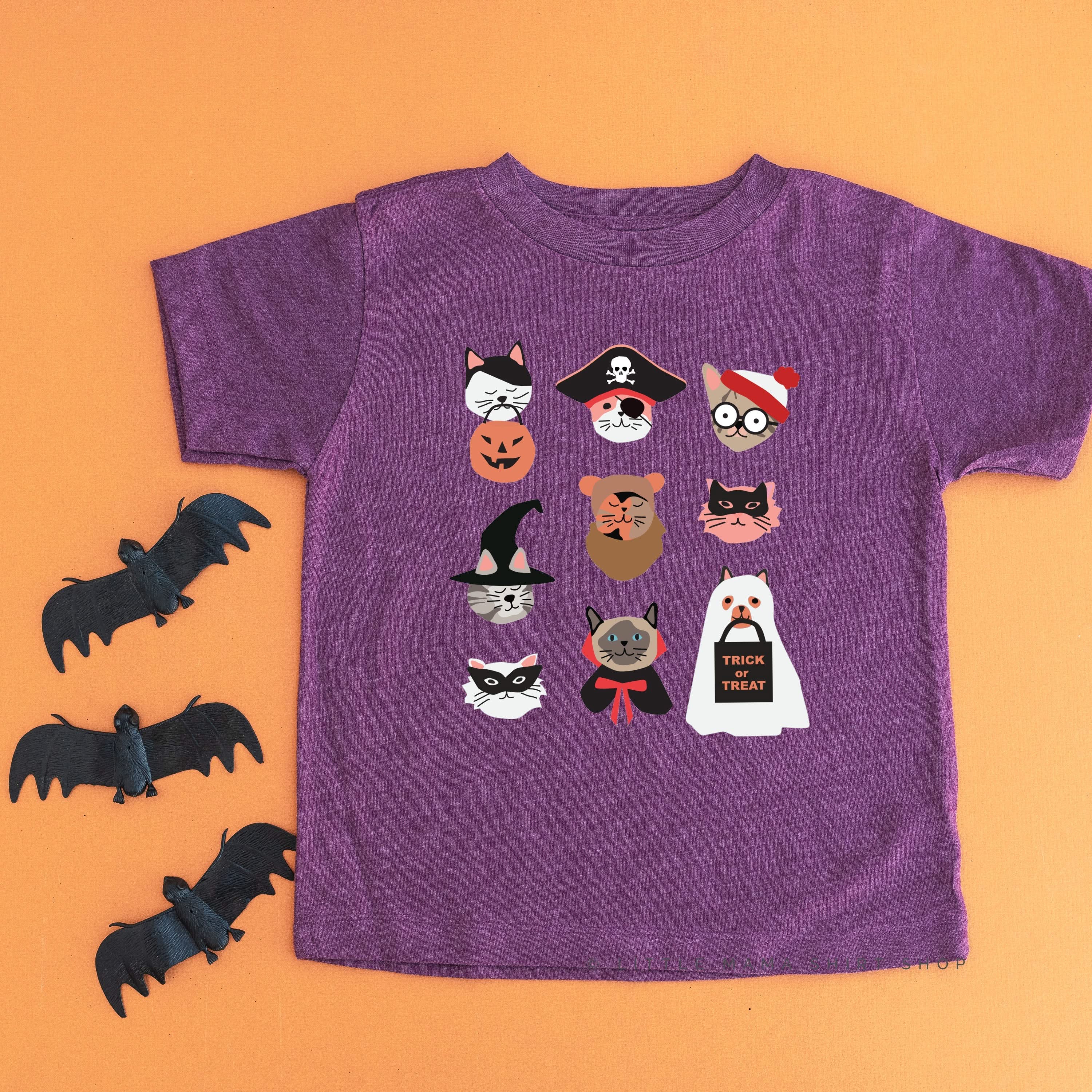 Halloween Kitties - Featuring @HeyCuteDesign - Short Sleeve Child Shirt Little Mama Shirt Shop