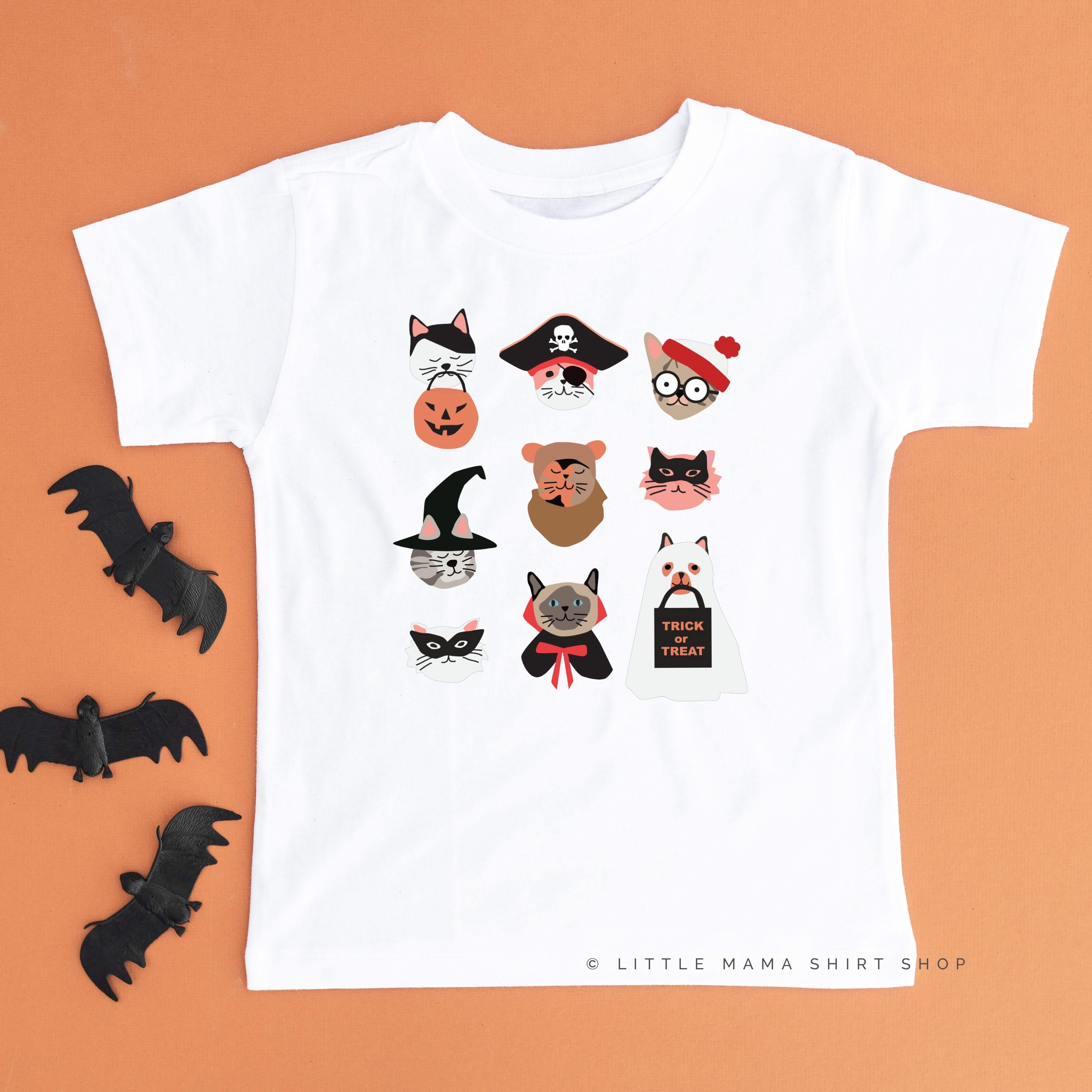 Halloween Kitties - Featuring @HeyCuteDesign - Short Sleeve Child Shirt Little Mama Shirt Shop