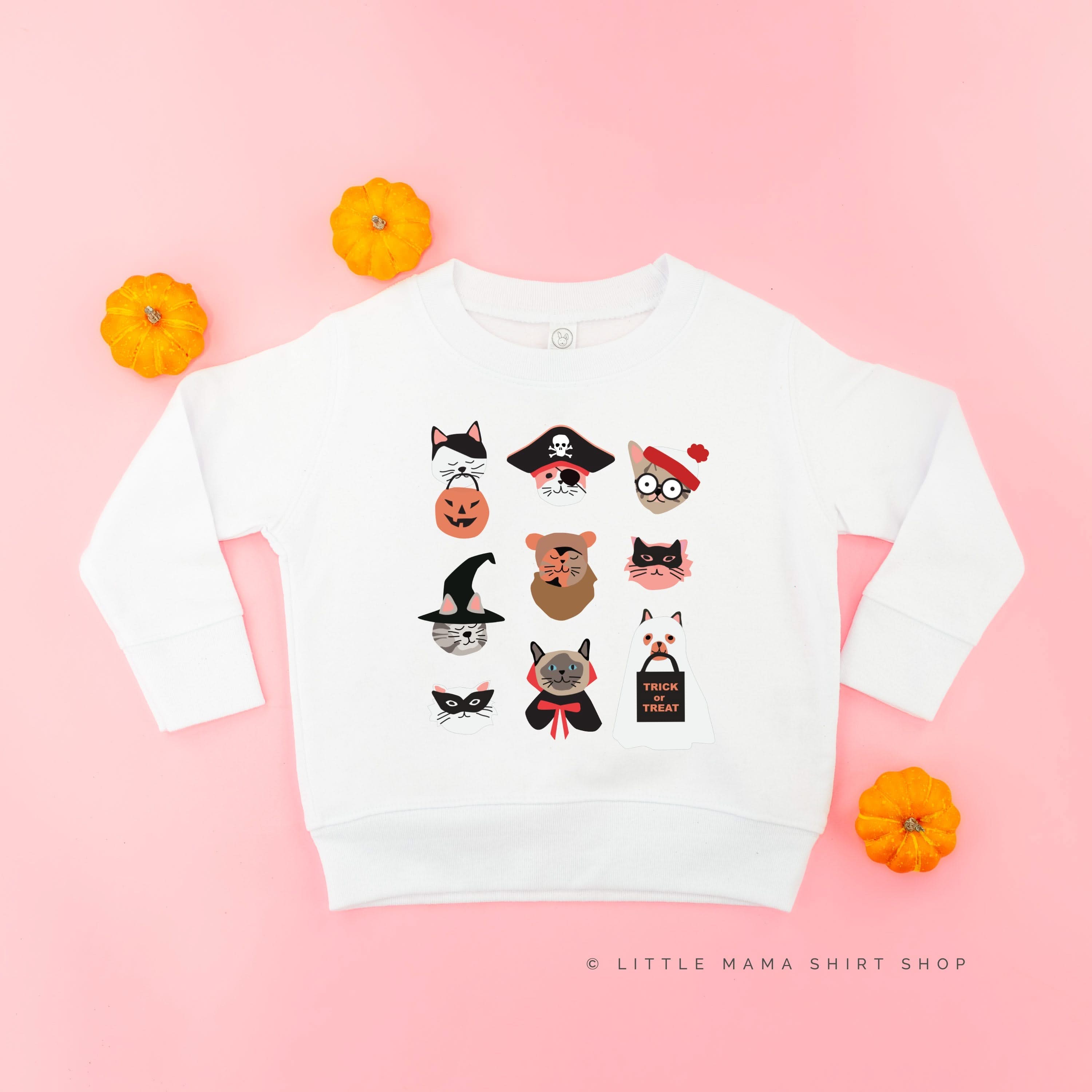 Halloween Kitties - Featuring @HeyCuteDesign - Child Sweater Little Mama Shirt Shop