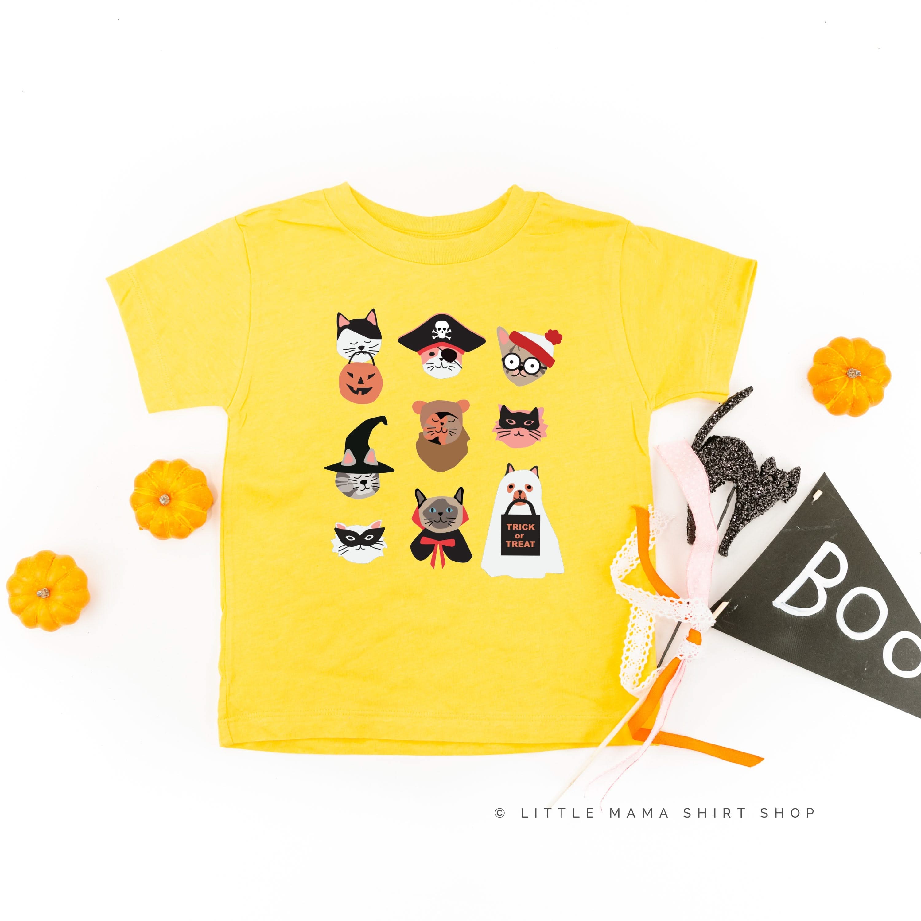 Halloween Kitties - Featuring @HeyCuteDesign - Short Sleeve Child Shirt Little Mama Shirt Shop