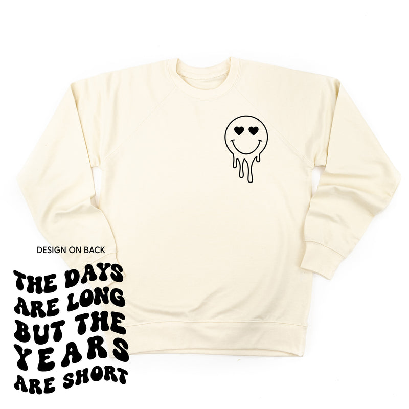 THE DAYS ARE LONG BUT THE YEARS ARE SHORT - (w/ Melty Heart Eyes)  - Lightweight Pullover Sweater