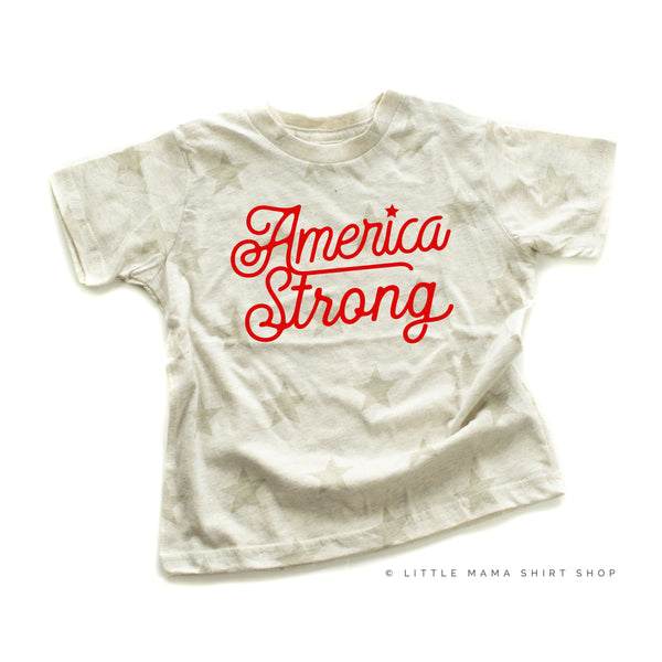 AMERICA STRONG - SCRIPT - Short Sleeve STAR Child Shirt