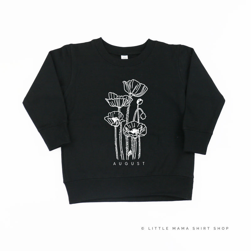 AUGUST BIRTH FLOWER - Poppy - Child Sweater
