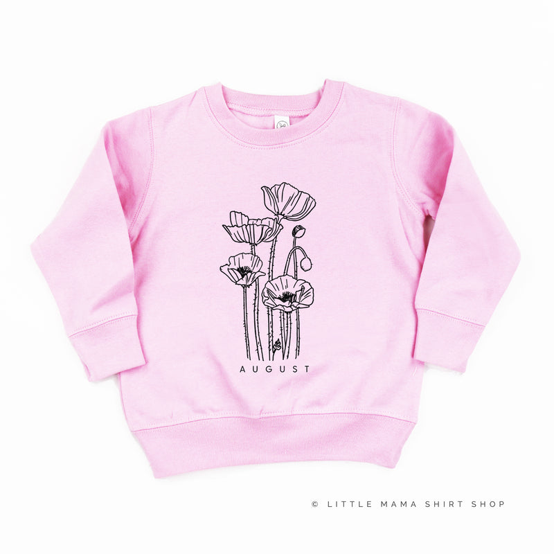 AUGUST BIRTH FLOWER - Poppy - Child Sweater