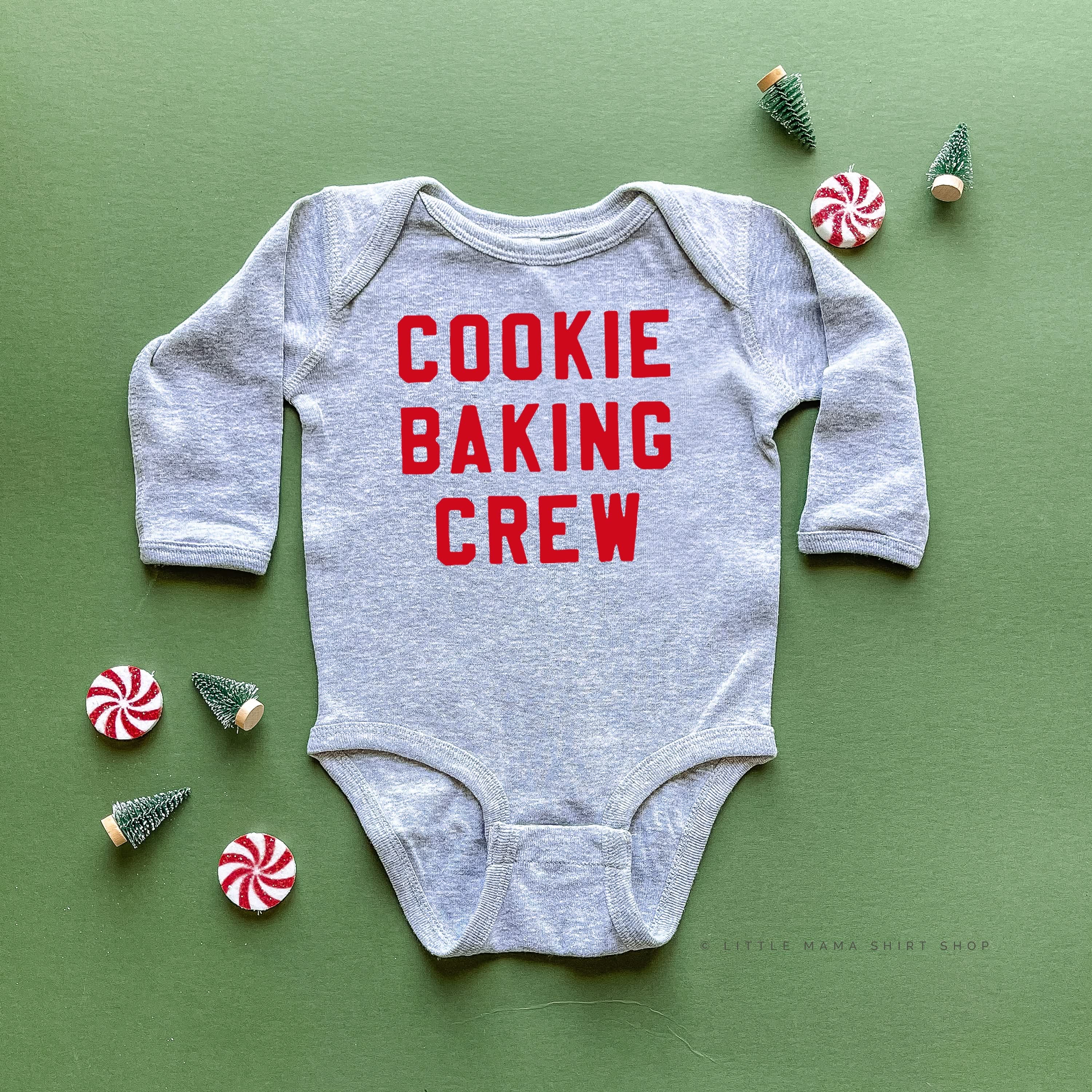 Cookie Baking Crew - Block Font - Child LONG SLEEVE Tee Little Mama Shirt Shop