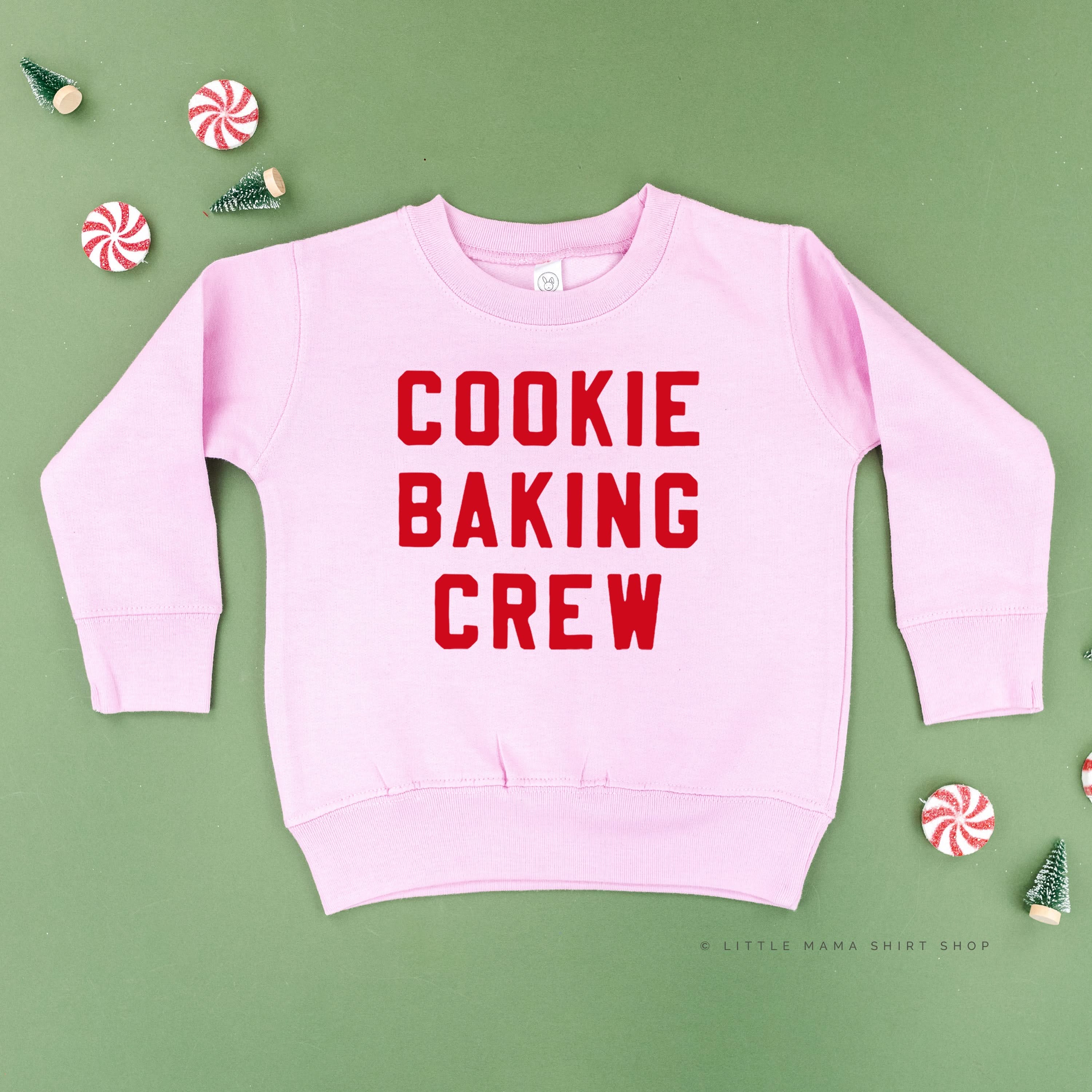Cookie Baking Crew - Block Font - Child Sweater Little Mama Shirt Shop