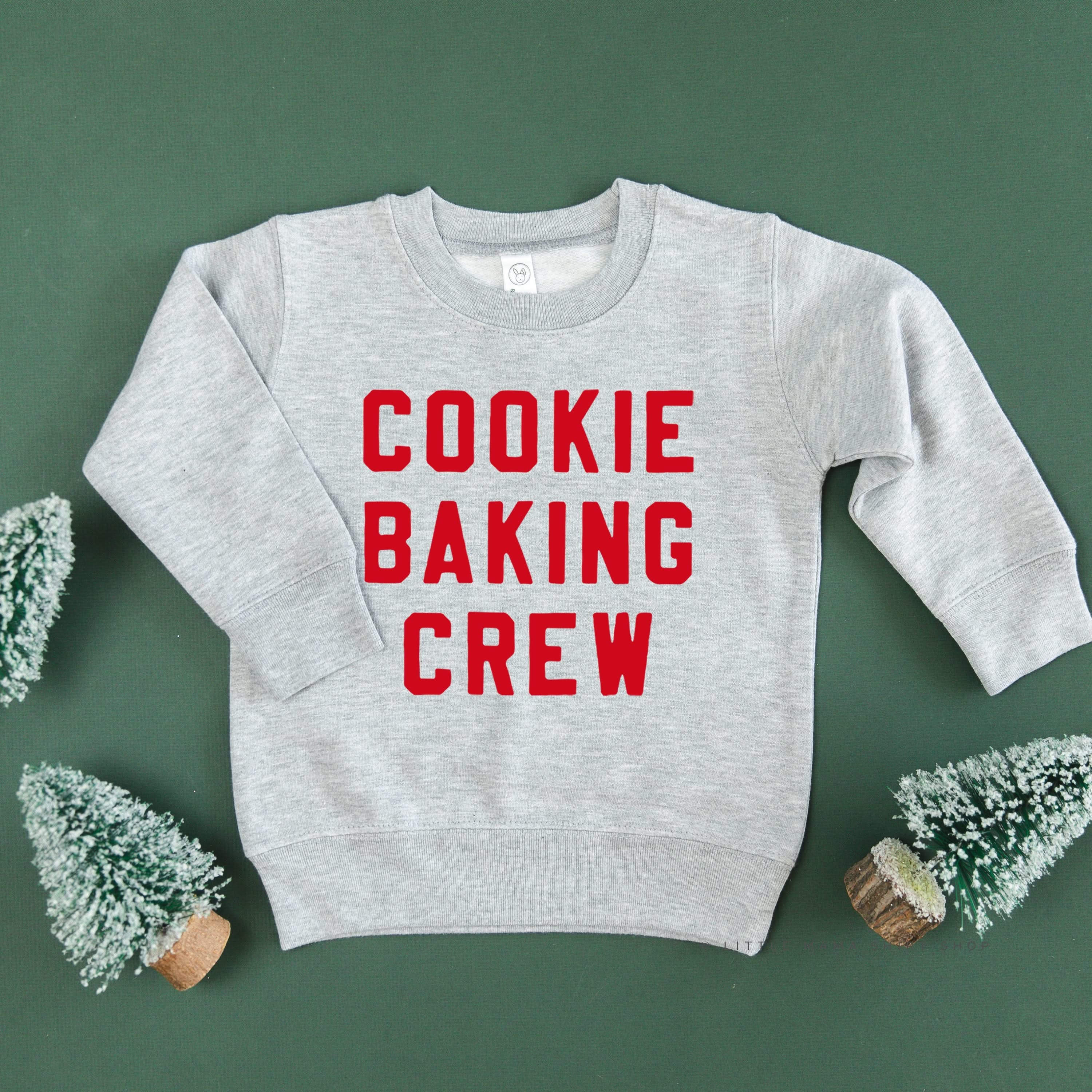 Cookie Baking Crew - Block Font - Child Sweater Little Mama Shirt Shop