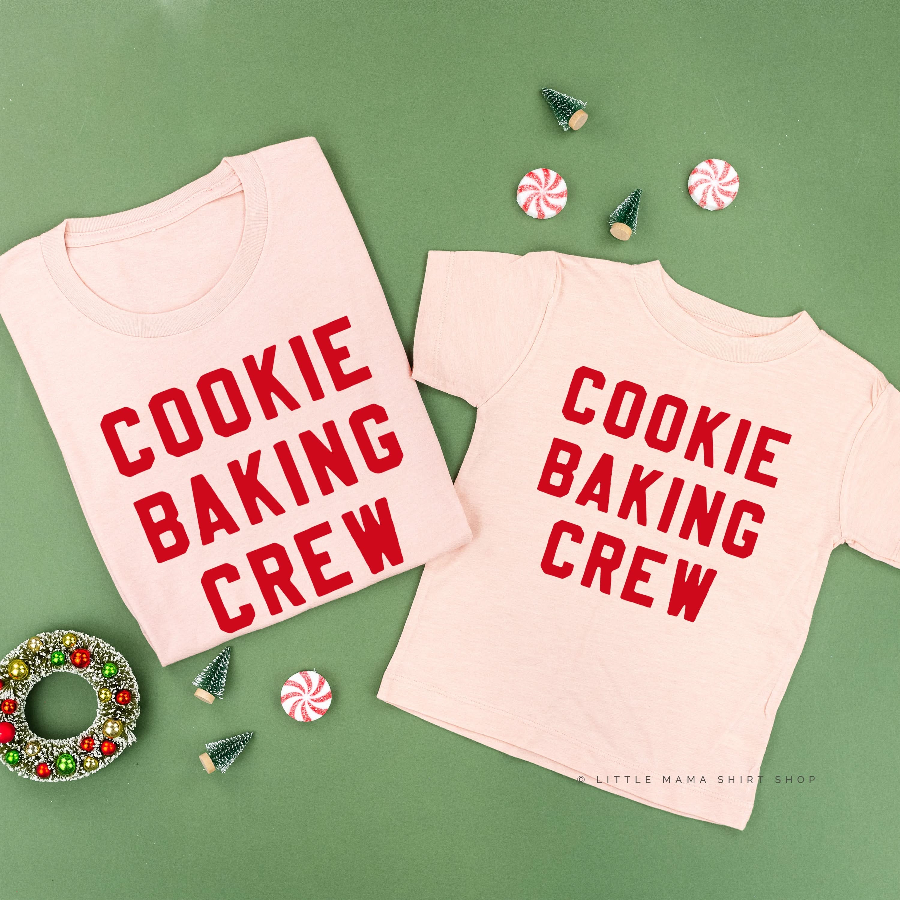 Cookie Baking Crew - Block Font - Set of 2 Unisex Tees Little Mama Shirt Shop