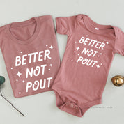 Better Not Pout - Set of 2 Unisex Tees Little Mama Shirt Shop
