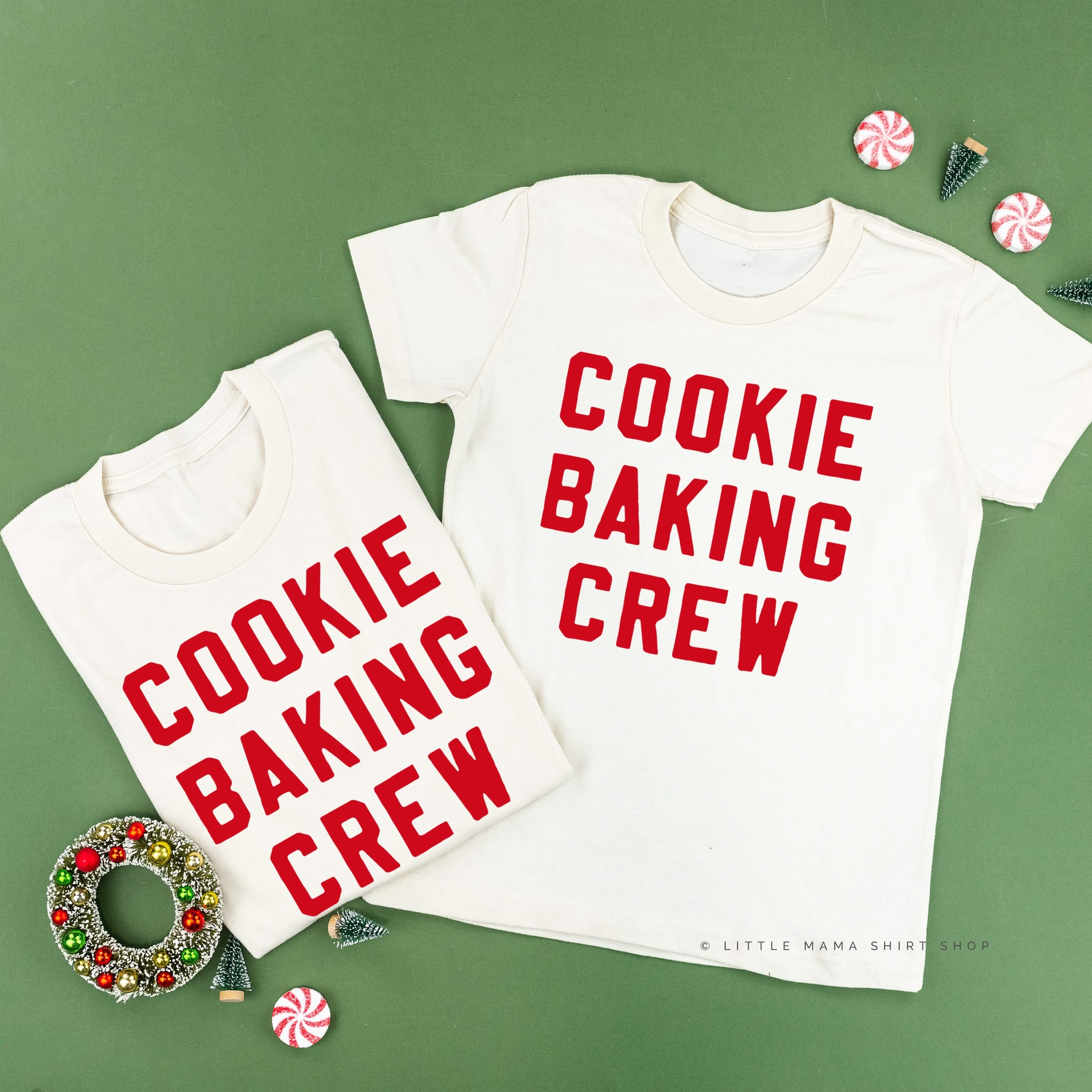 Cookie Baking Crew - Block Font - Set of 2 Unisex Tees Little Mama Shirt Shop
