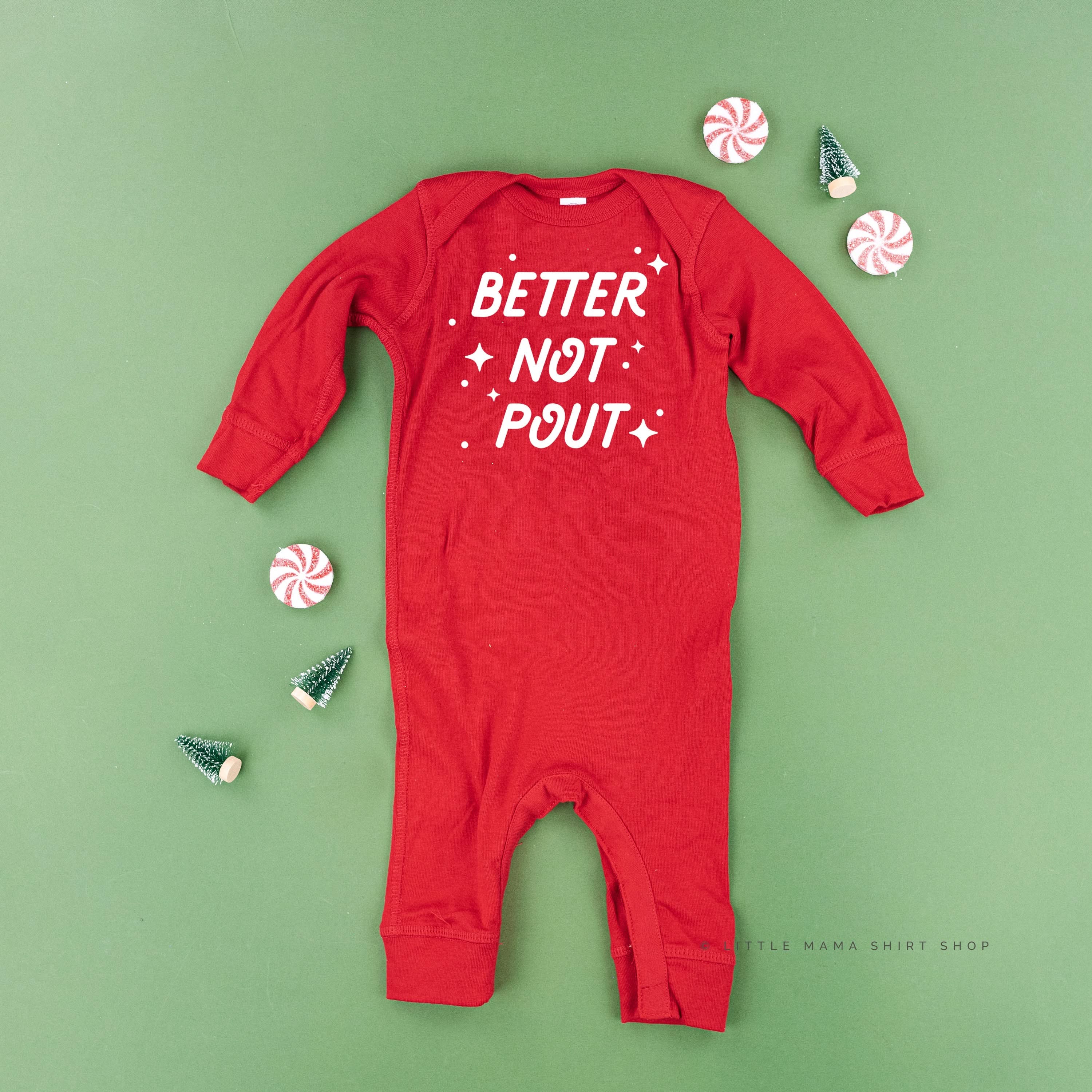 Better Not Pout - Baby Sleeper Little Mama Shirt Shop
