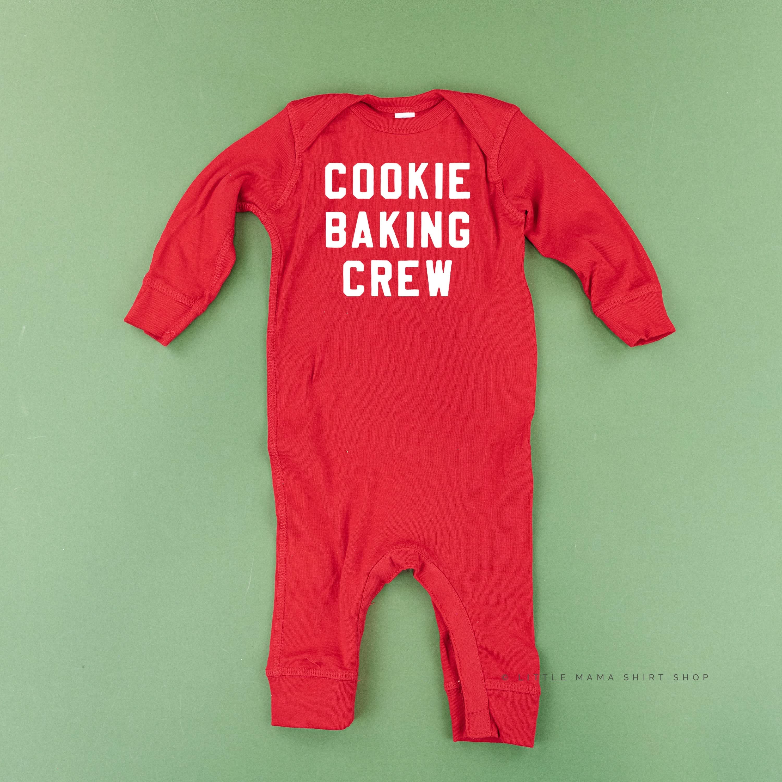 Cookie Baking Crew - Block Font - Baby Sleeper Little Mama Shirt Shop