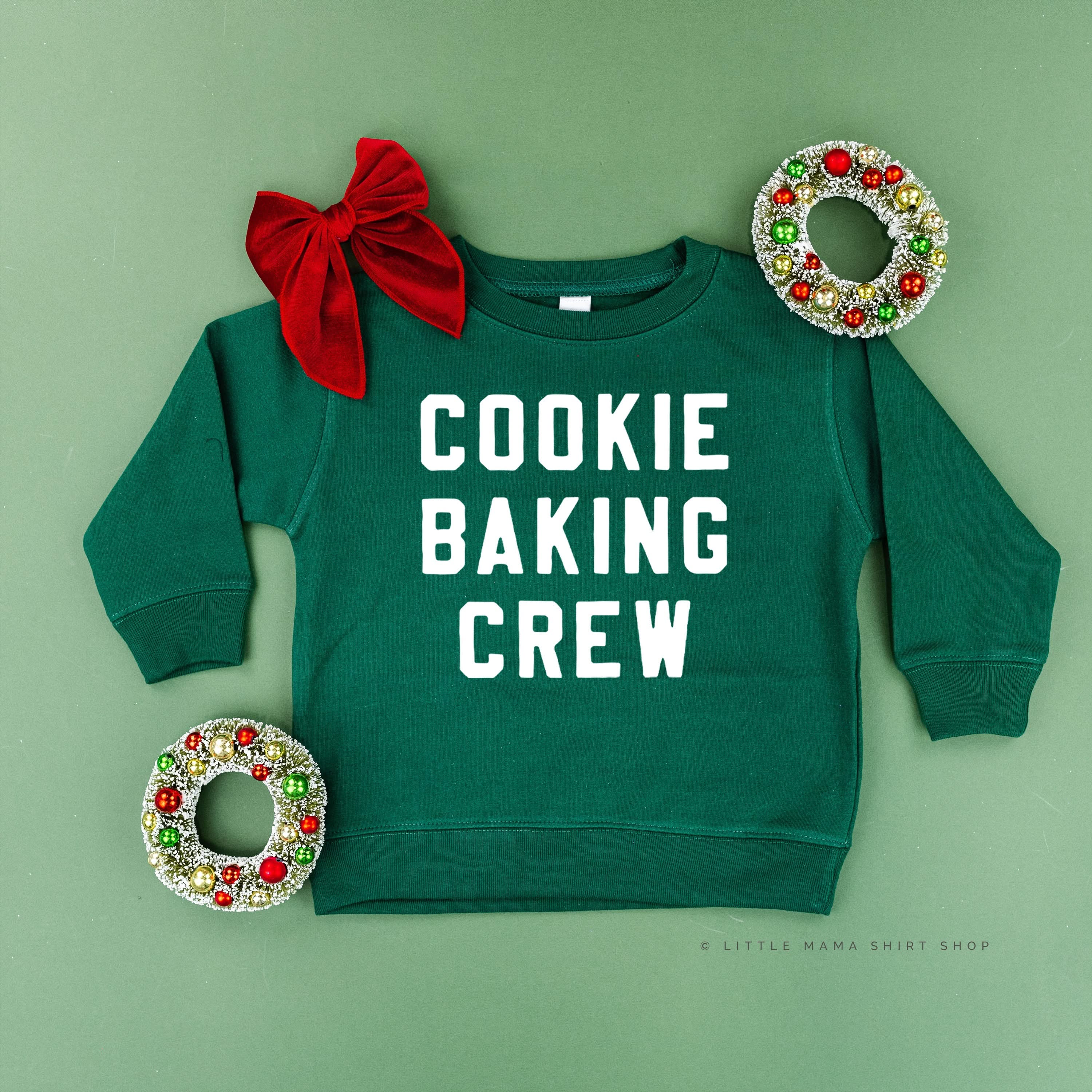 Cookie Baking Crew - Block Font - Child Sweater Little Mama Shirt Shop