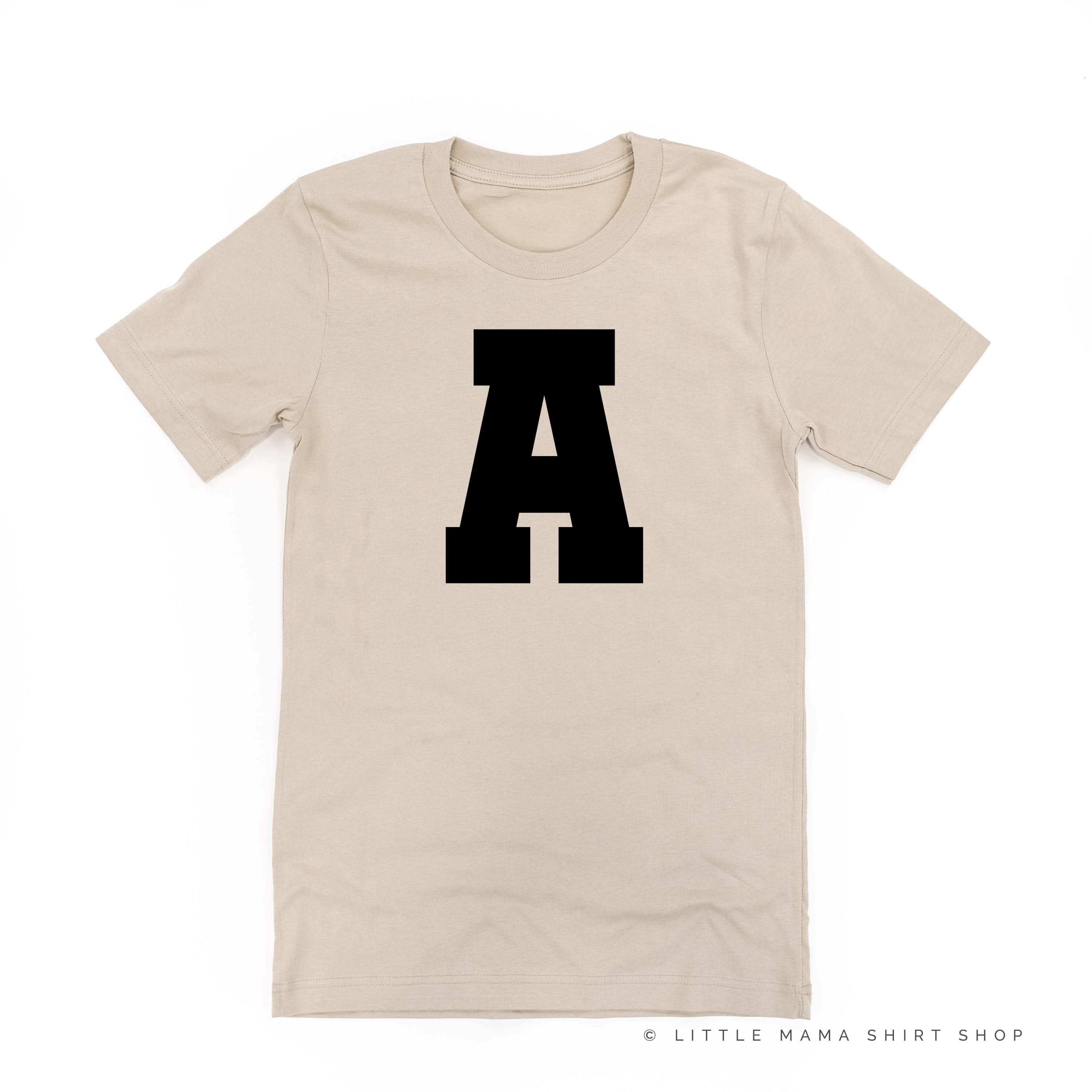 VARSITY INITIALS - Unisex Tee Little Mama Shirt Shop