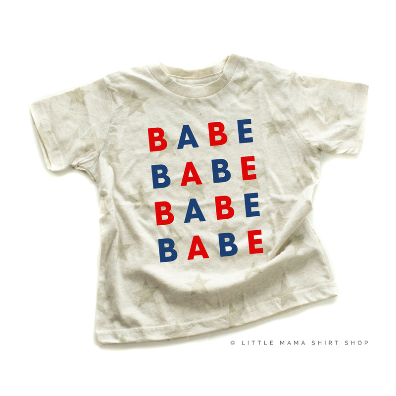 BABE - x4 RED+BLUE - Short Sleeve STAR Child Shirt