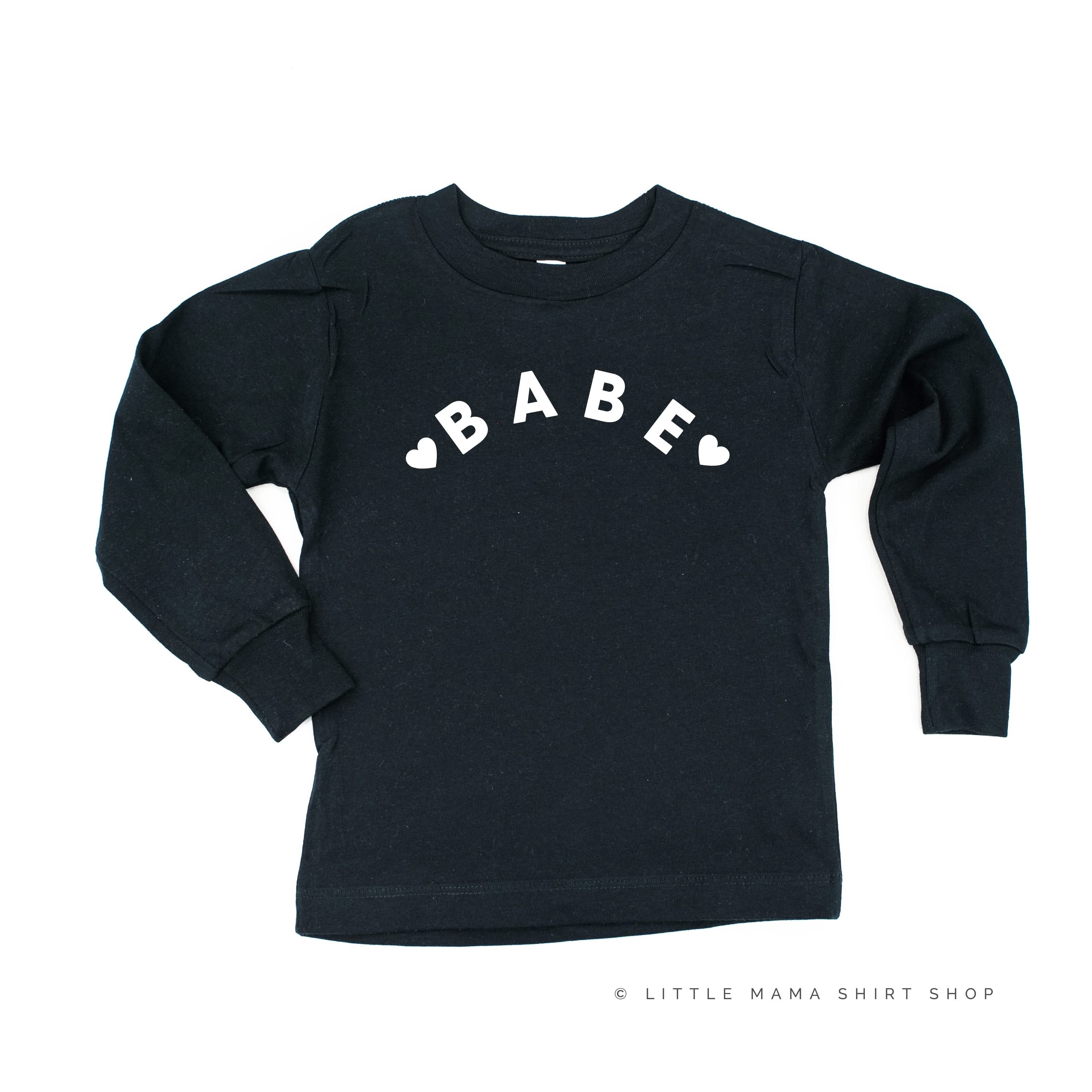 Babe (Two Hearts)  - Child LONG SLEEVE Tee Little Mama Shirt Shop