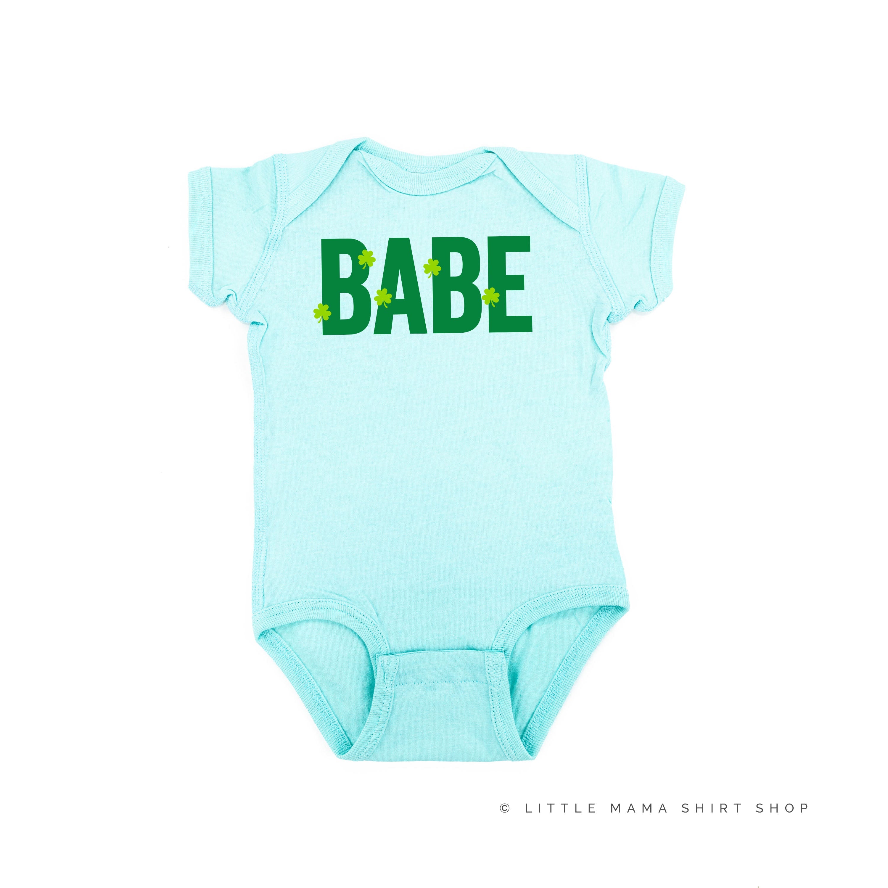 Babe - Mini Shamrocks - Infant Bodysuit/Tee Little Mama Shirt Shop
