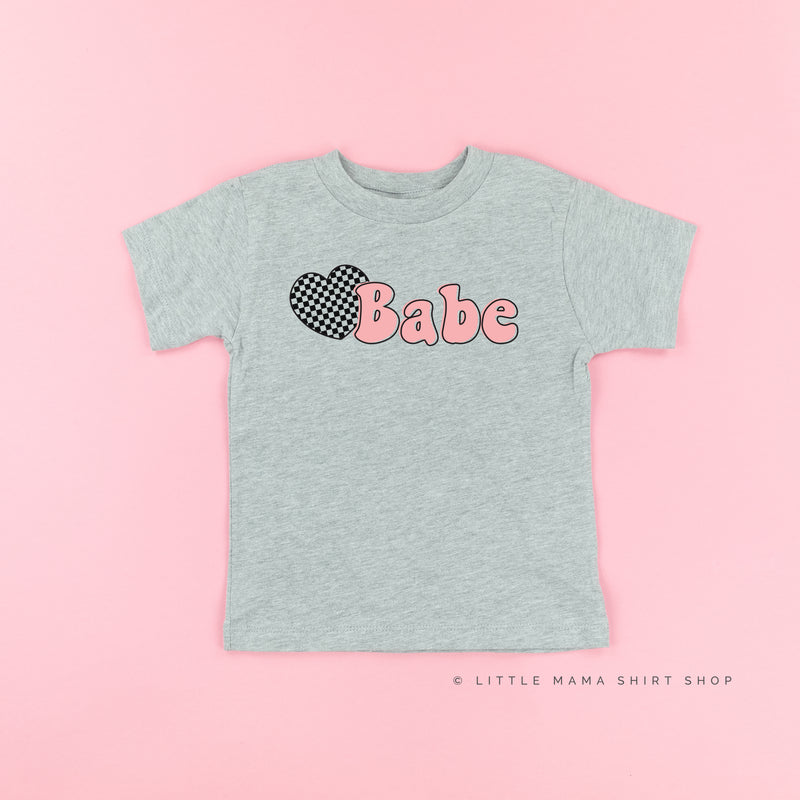 HEART CHECKERS - BABE - Short Sleeve Child Shirt