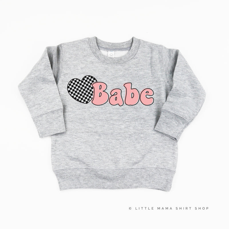 HEART CHECKERS - BABE - Child Sweater