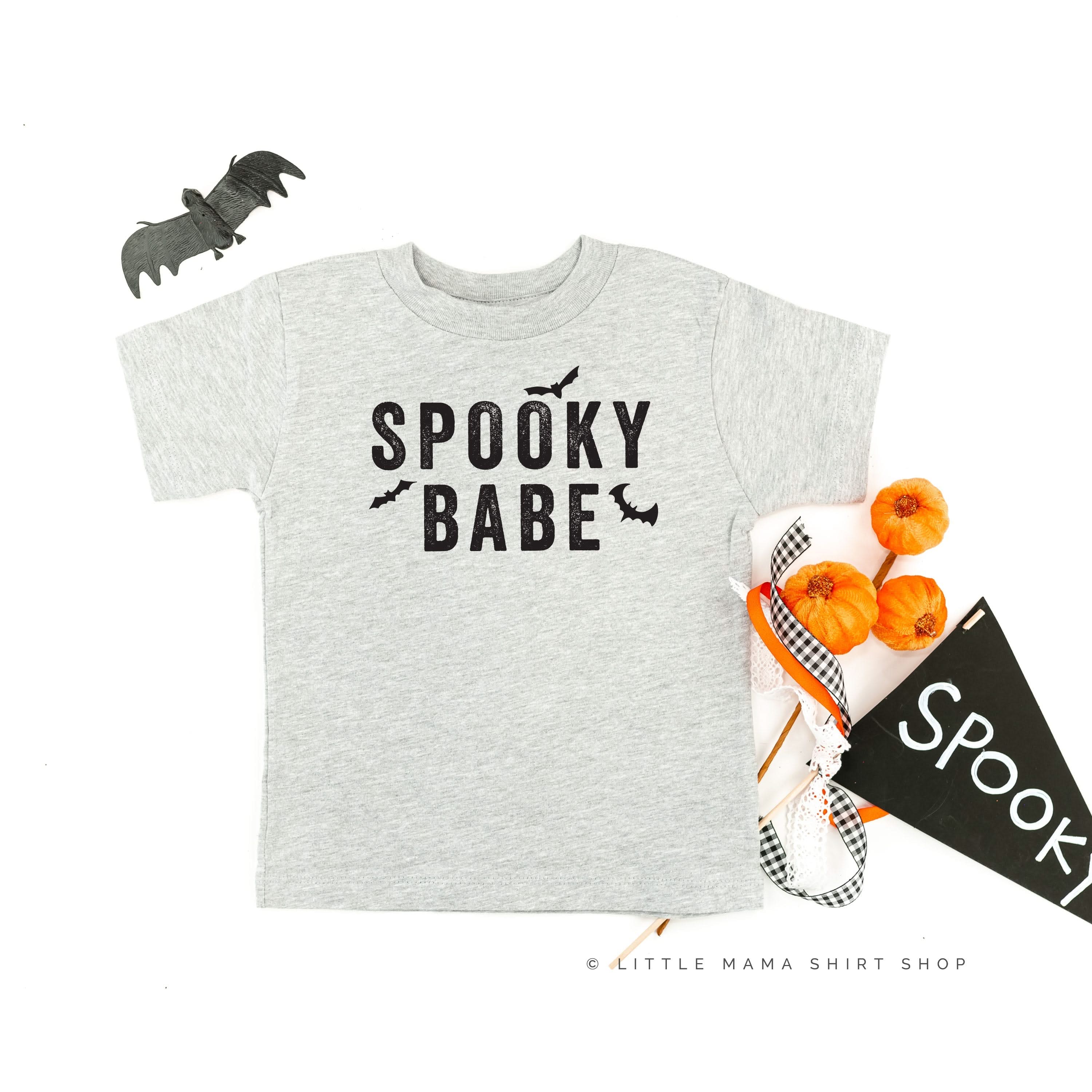 SPOOKY BABE - Short Sleeve Child Shirt Little Mama Shirt Shop