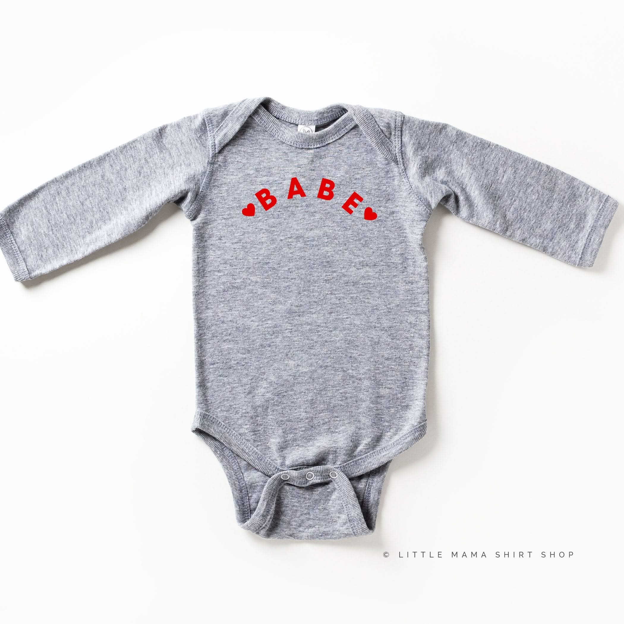 Babe (Two Hearts)  - Child LONG SLEEVE Tee Little Mama Shirt Shop