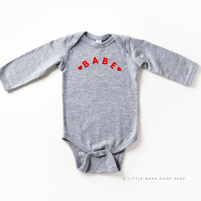 BABE (Two Hearts)  - Long Sleeve Child Shirt
