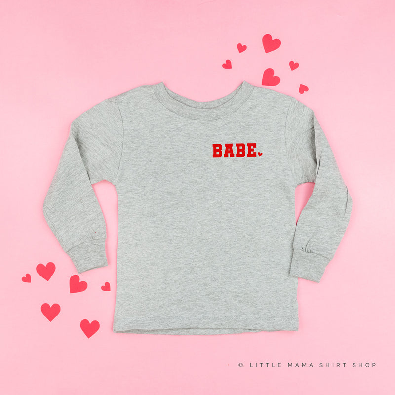 Varsity Heart - Babe (pocket) - Child LONG SLEEVE Tee