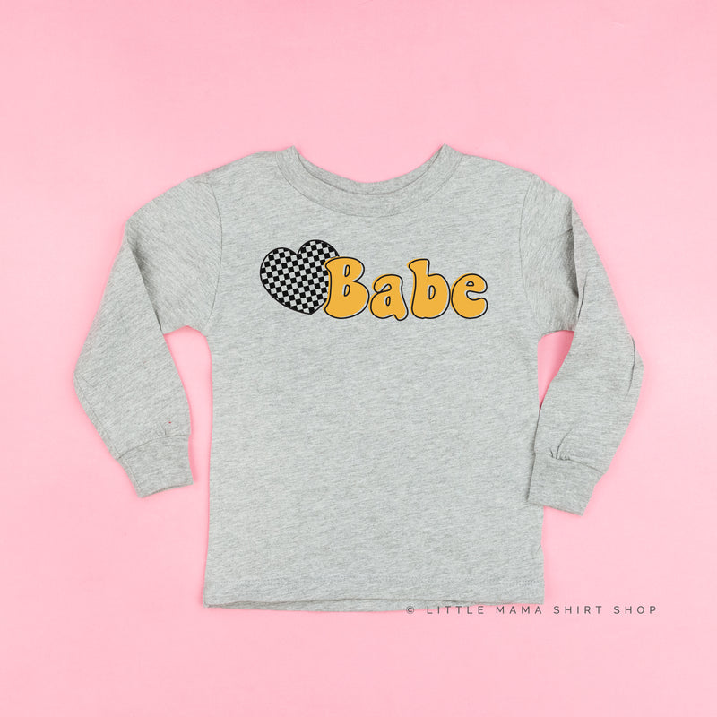 HEART CHECKERS - BABE - Long Sleeve Child Shirt