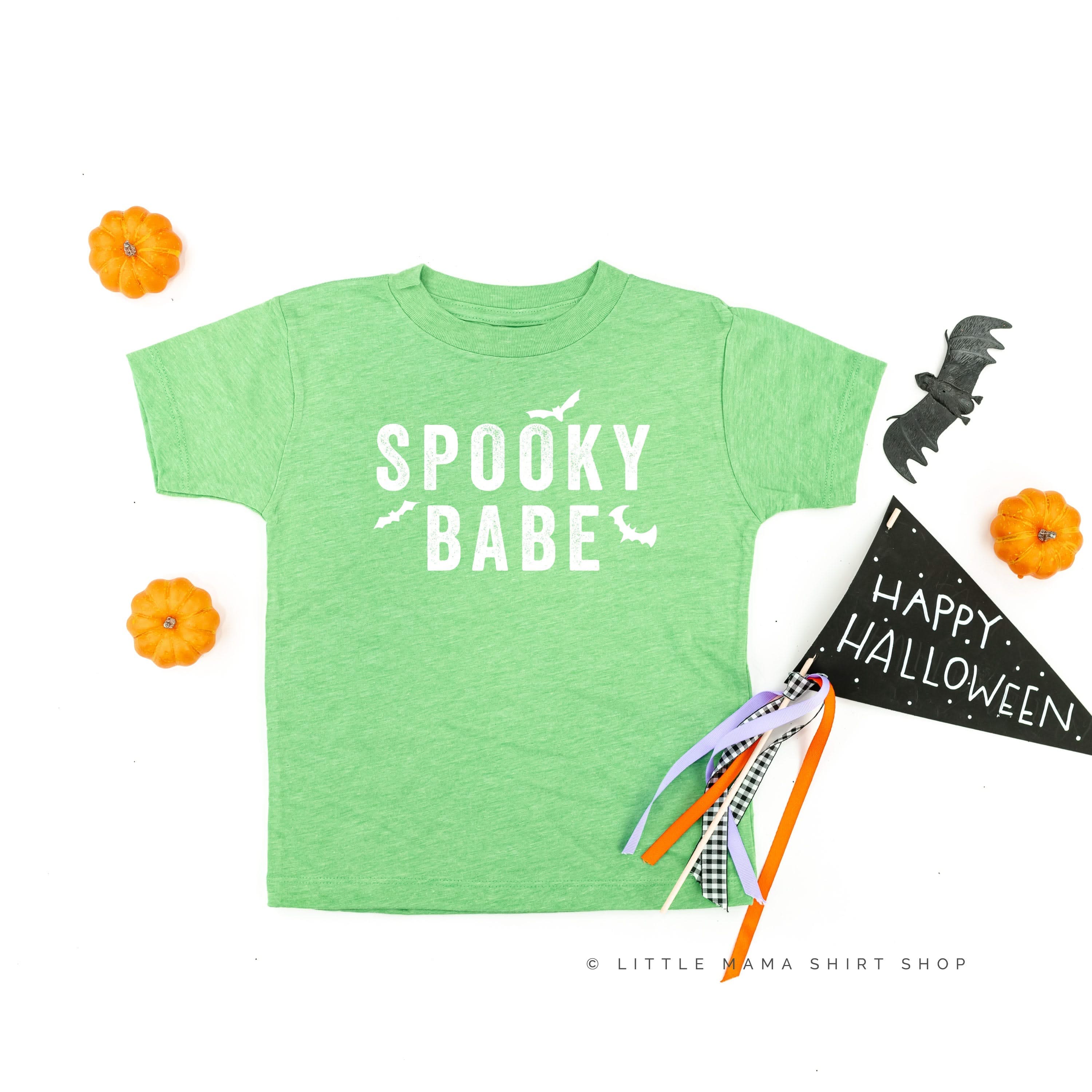 SPOOKY BABE - Short Sleeve Child Shirt Little Mama Shirt Shop