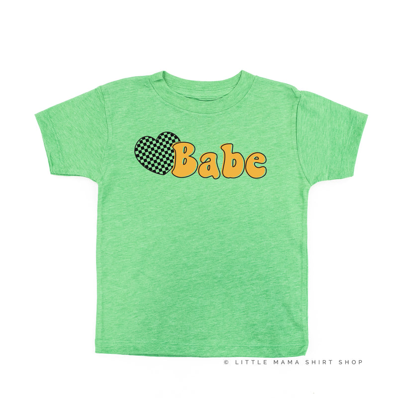 HEART CHECKERS - BABE - Short Sleeve Child Shirt