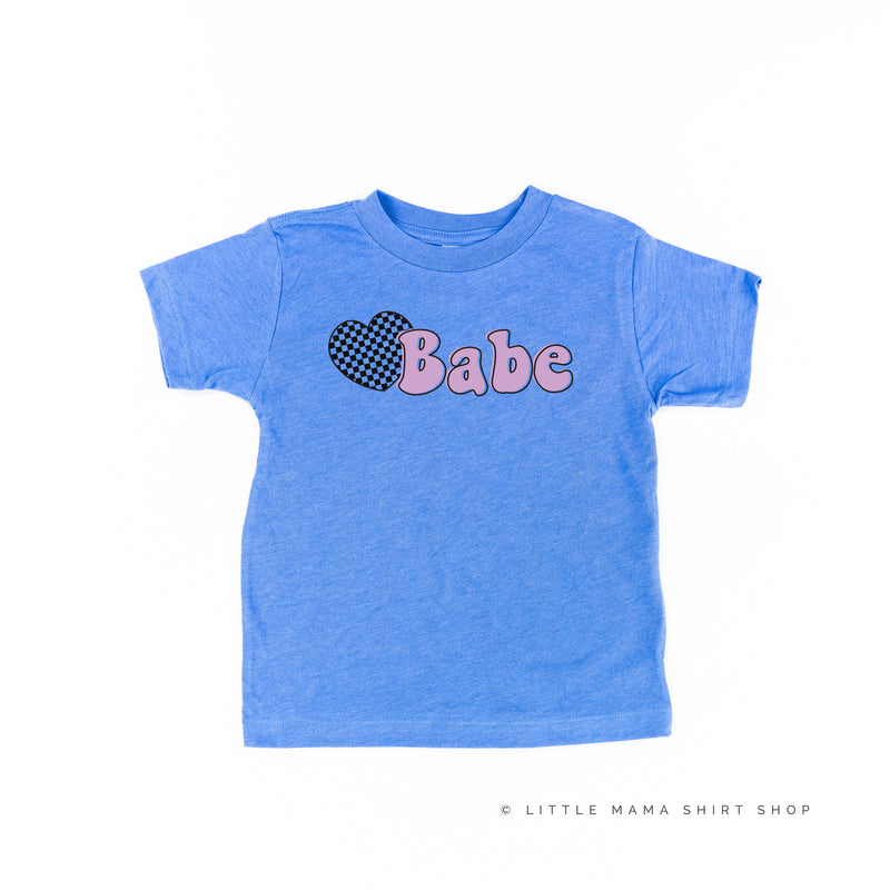 HEART CHECKERS - BABE - Short Sleeve Child Shirt