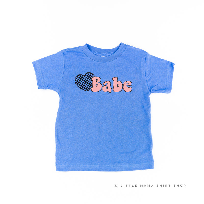 HEART CHECKERS - BABE - Short Sleeve Child Shirt