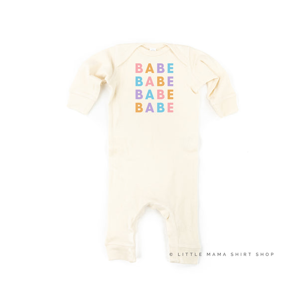 BABE x4 - PASTEL DESIGN - One Piece Baby Sleeper