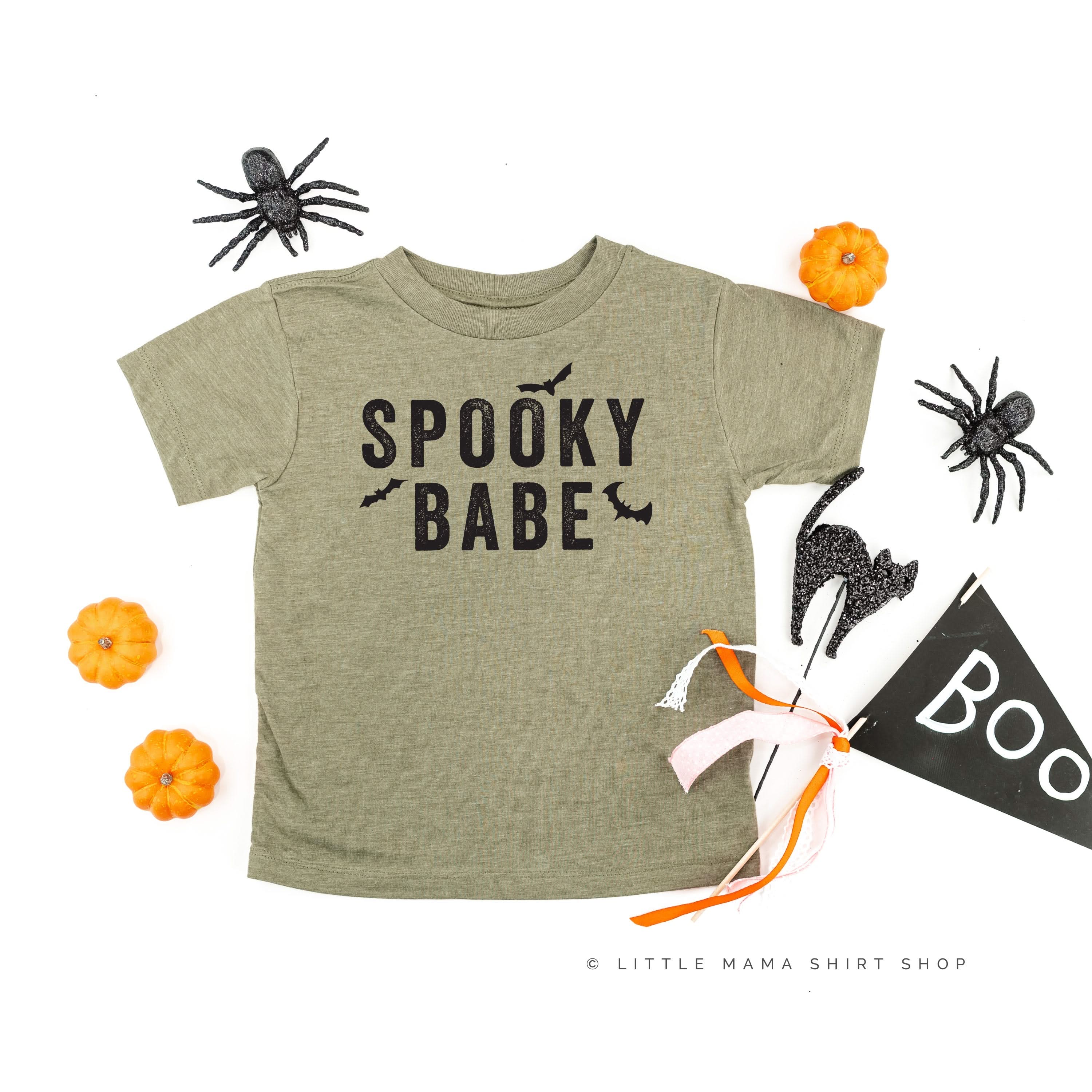 SPOOKY BABE - Short Sleeve Child Shirt Little Mama Shirt Shop