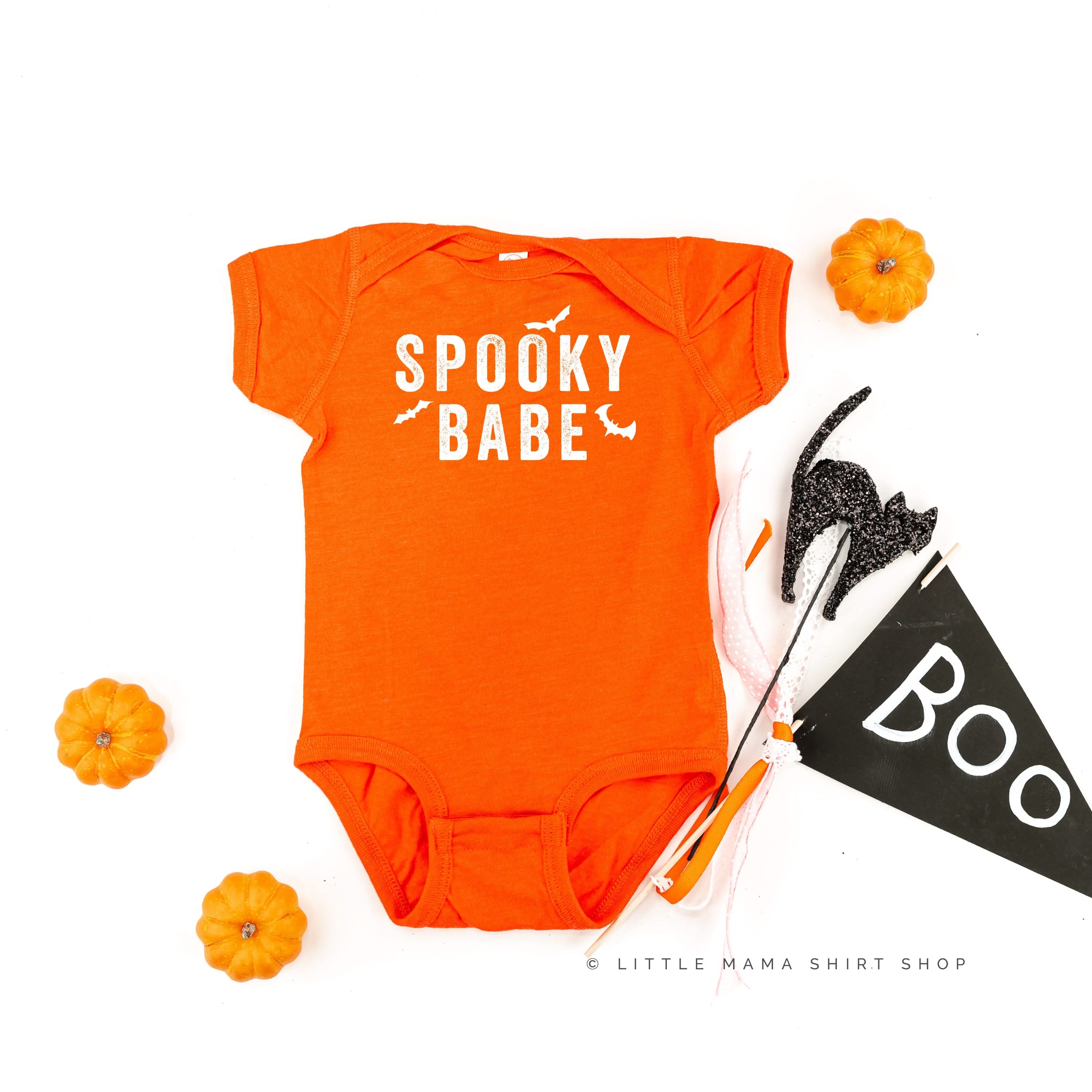 SPOOKY BABE - Short Sleeve Child Shirt Little Mama Shirt Shop