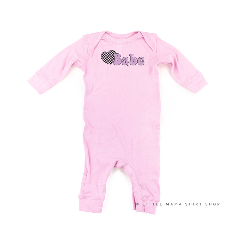HEART CHECKERS - BABE - One Piece Baby Sleeper