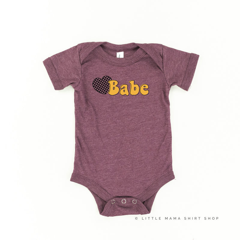 HEART CHECKERS - BABE - Short Sleeve Child Shirt