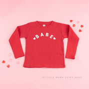 Babe (Two Hearts)  - Child LONG SLEEVE Tee Little Mama Shirt Shop