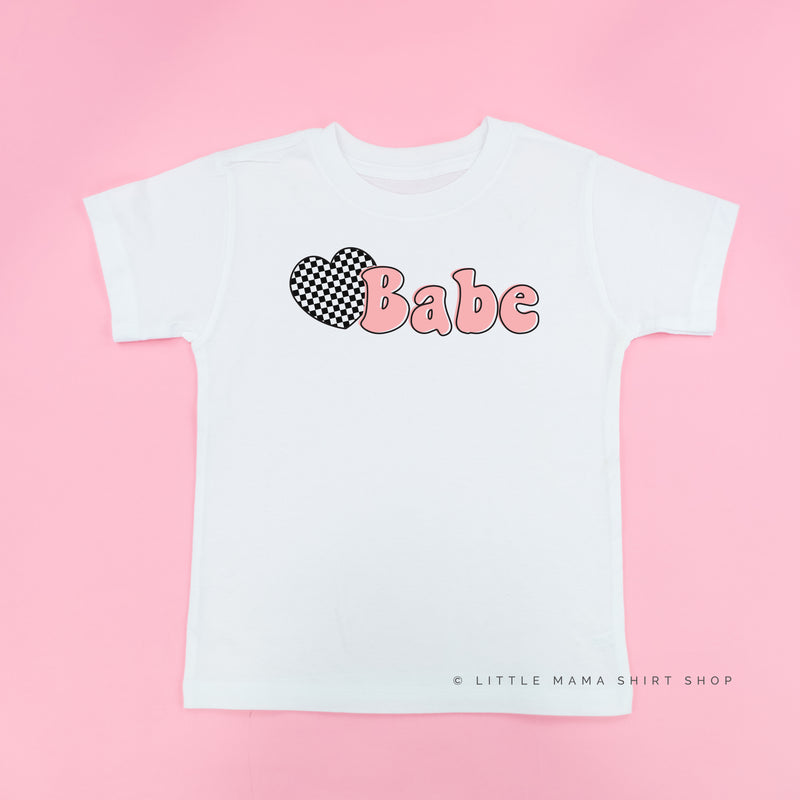 HEART CHECKERS - BABE - Short Sleeve Child Shirt