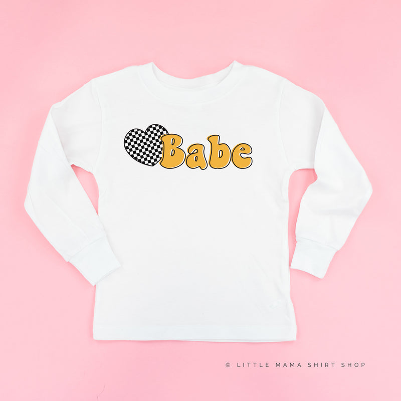 HEART CHECKERS - BABE - Long Sleeve Child Shirt