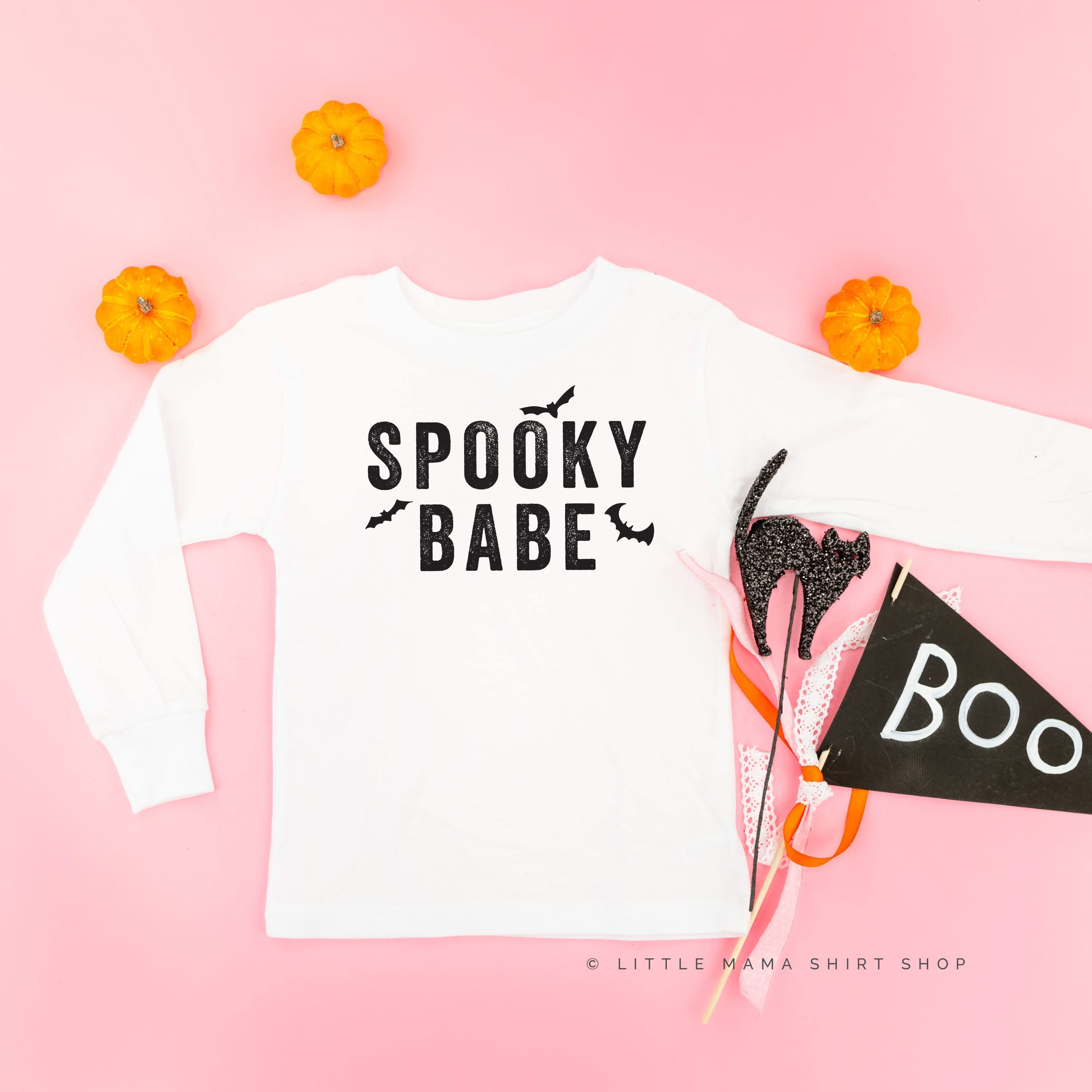 SPOOKY BABE - Long Sleeve Child Shirt Little Mama Shirt Shop