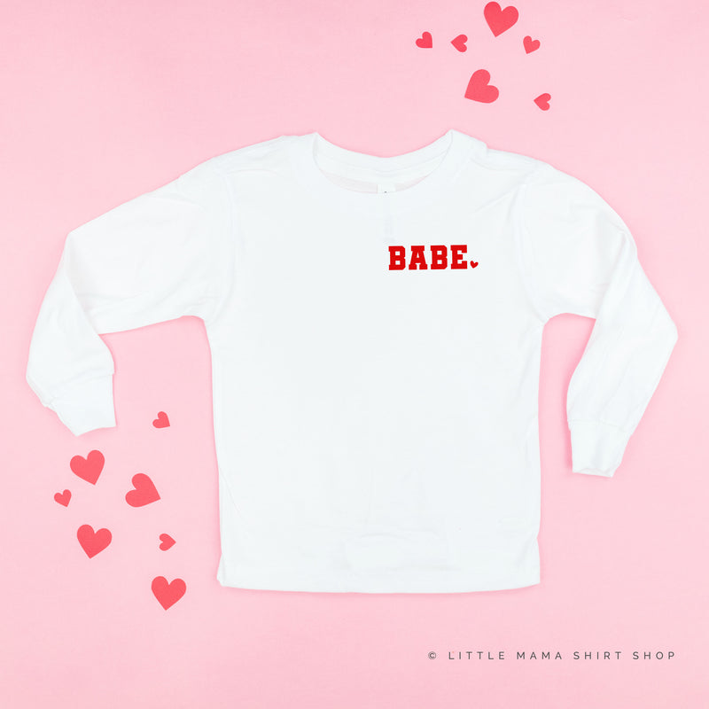 Varsity Heart - Babe (pocket) - Child LONG SLEEVE Tee