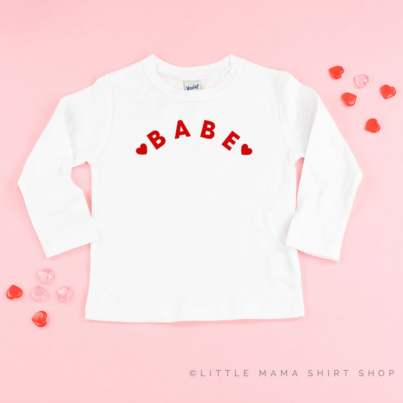 BABE (Two Hearts)  - Long Sleeve Child Shirt